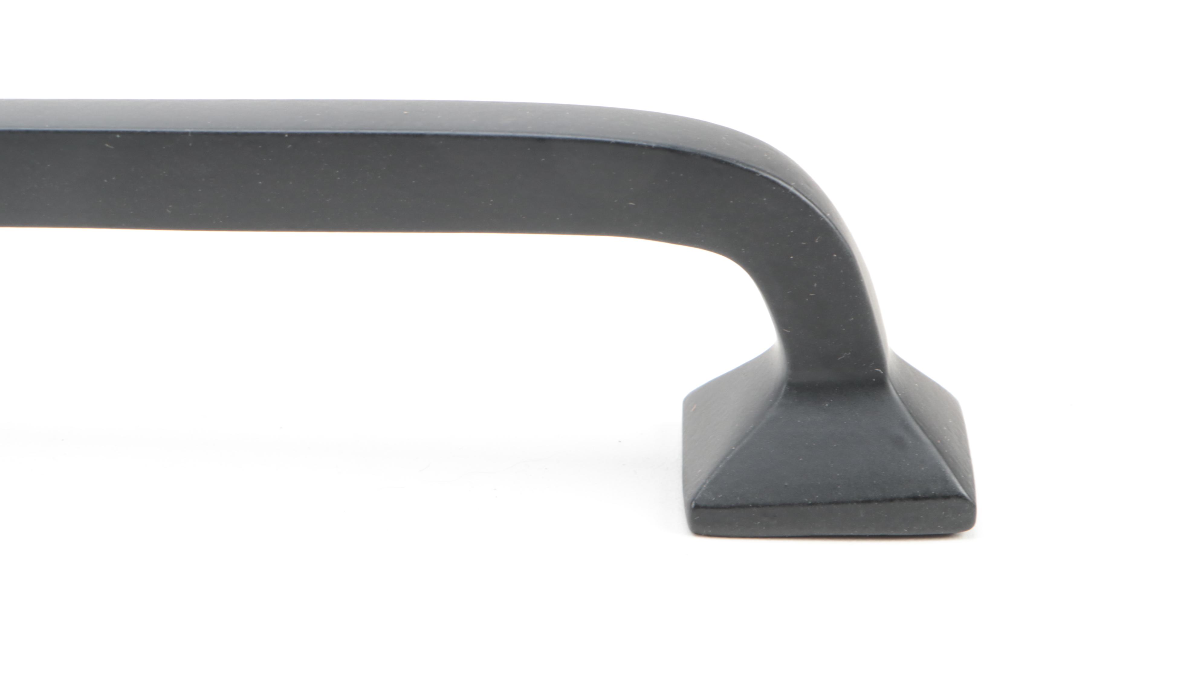 Black Powder Coat Finished Brass Cabinet Pulls and Appliance Pulls