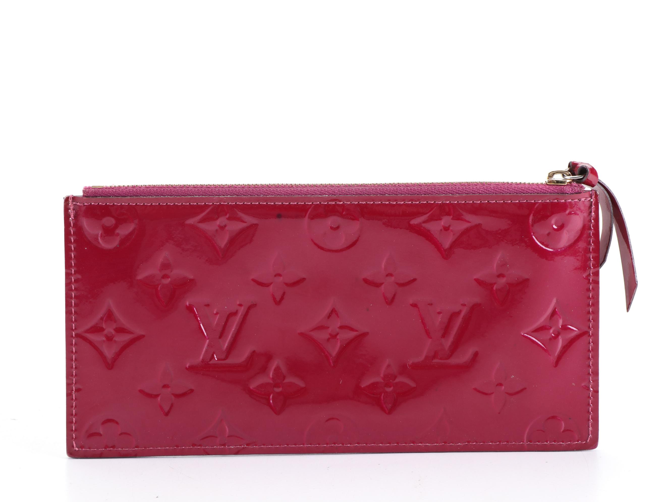 Louis Vuitton Félicie Pochette in Monogram Vernis with Chain Strap and Pouches
