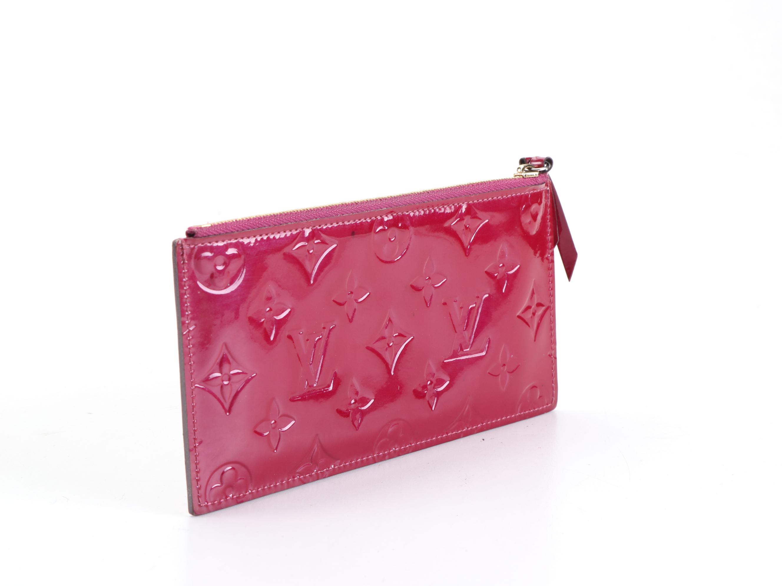 Louis Vuitton Félicie Pochette in Monogram Vernis with Chain Strap and Pouches