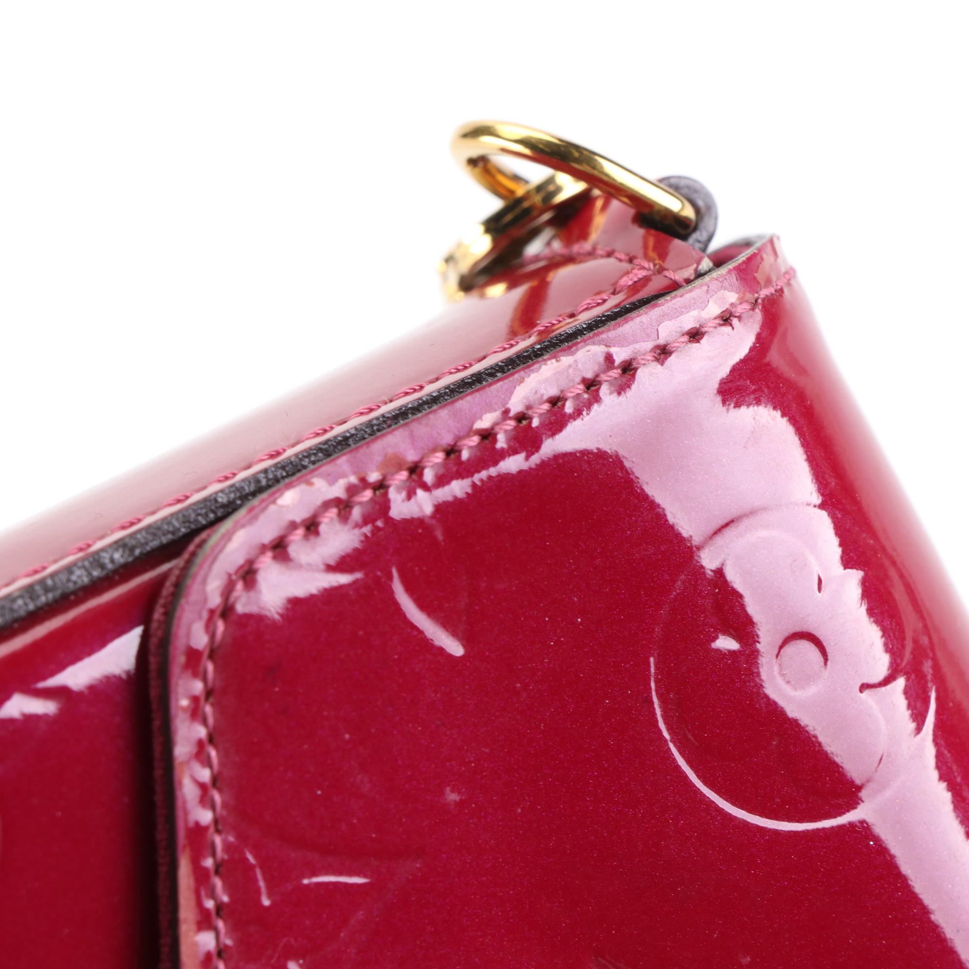 Louis Vuitton Félicie Pochette in Monogram Vernis with Chain Strap and Pouches