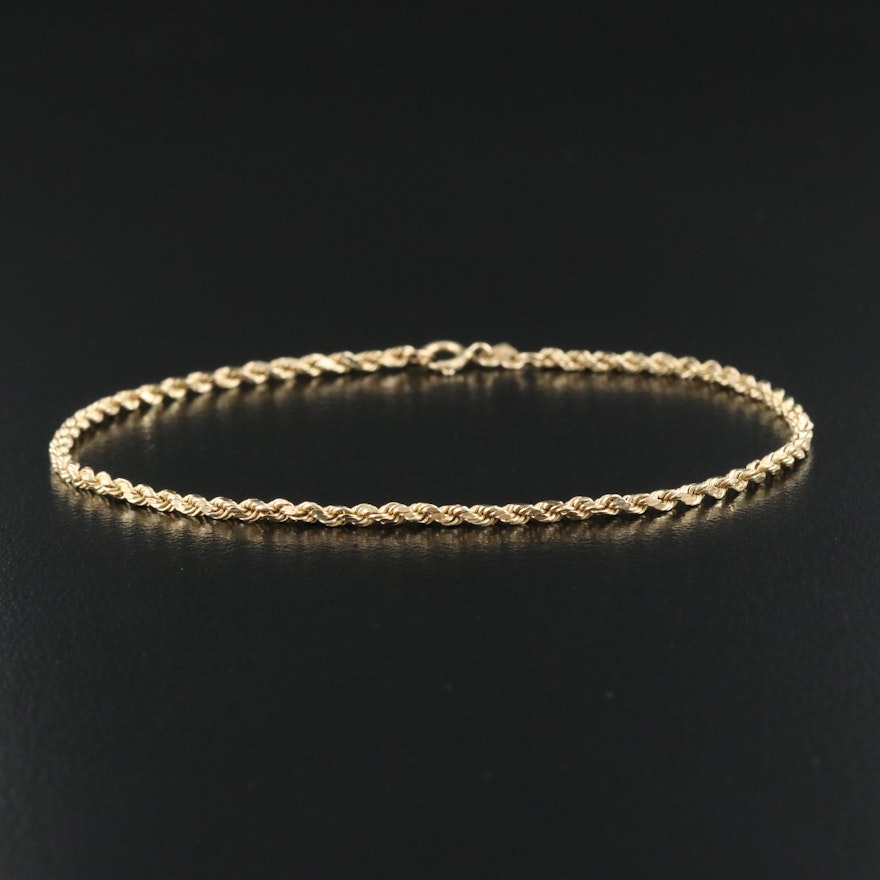 14K Rope Bracelet