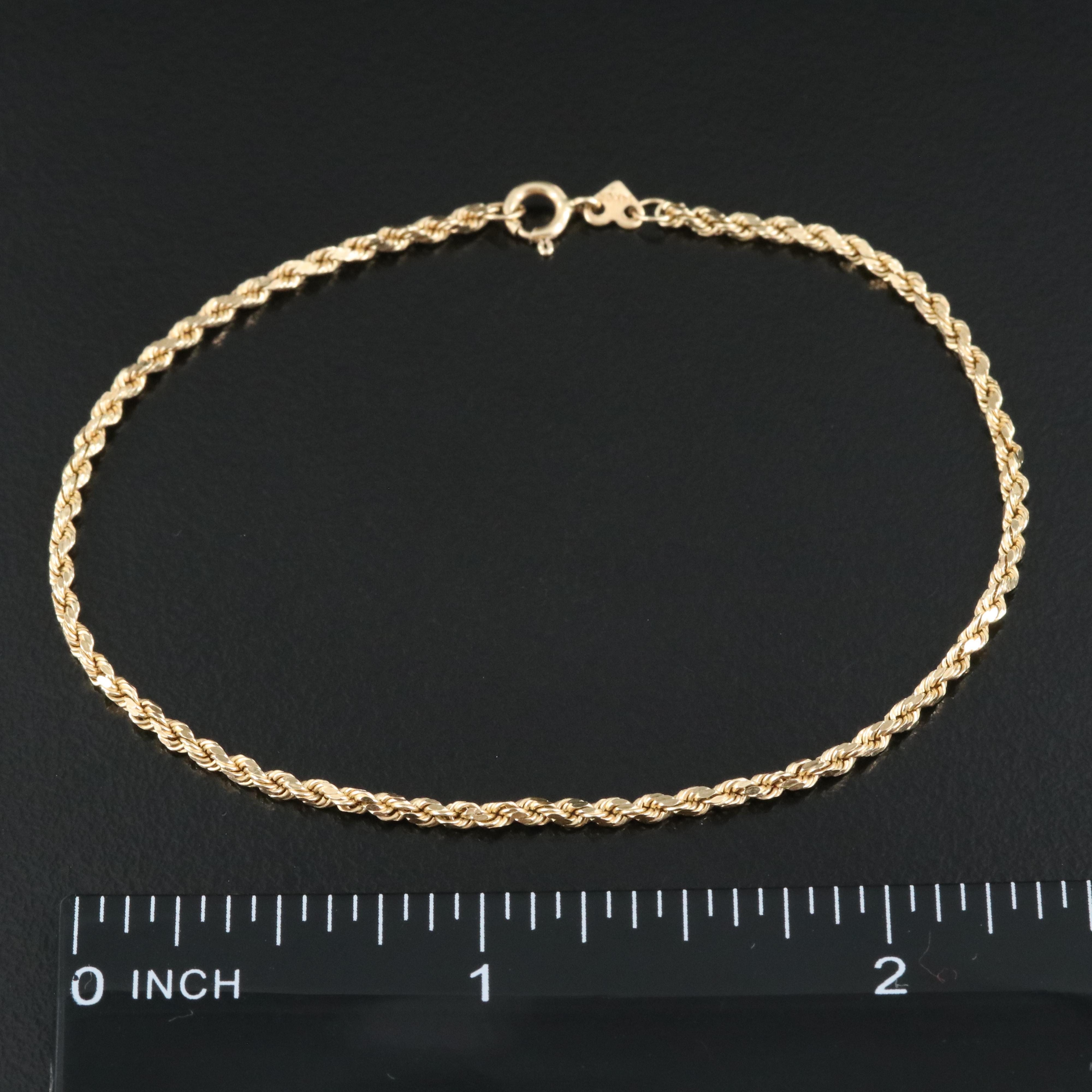 14K Rope Bracelet