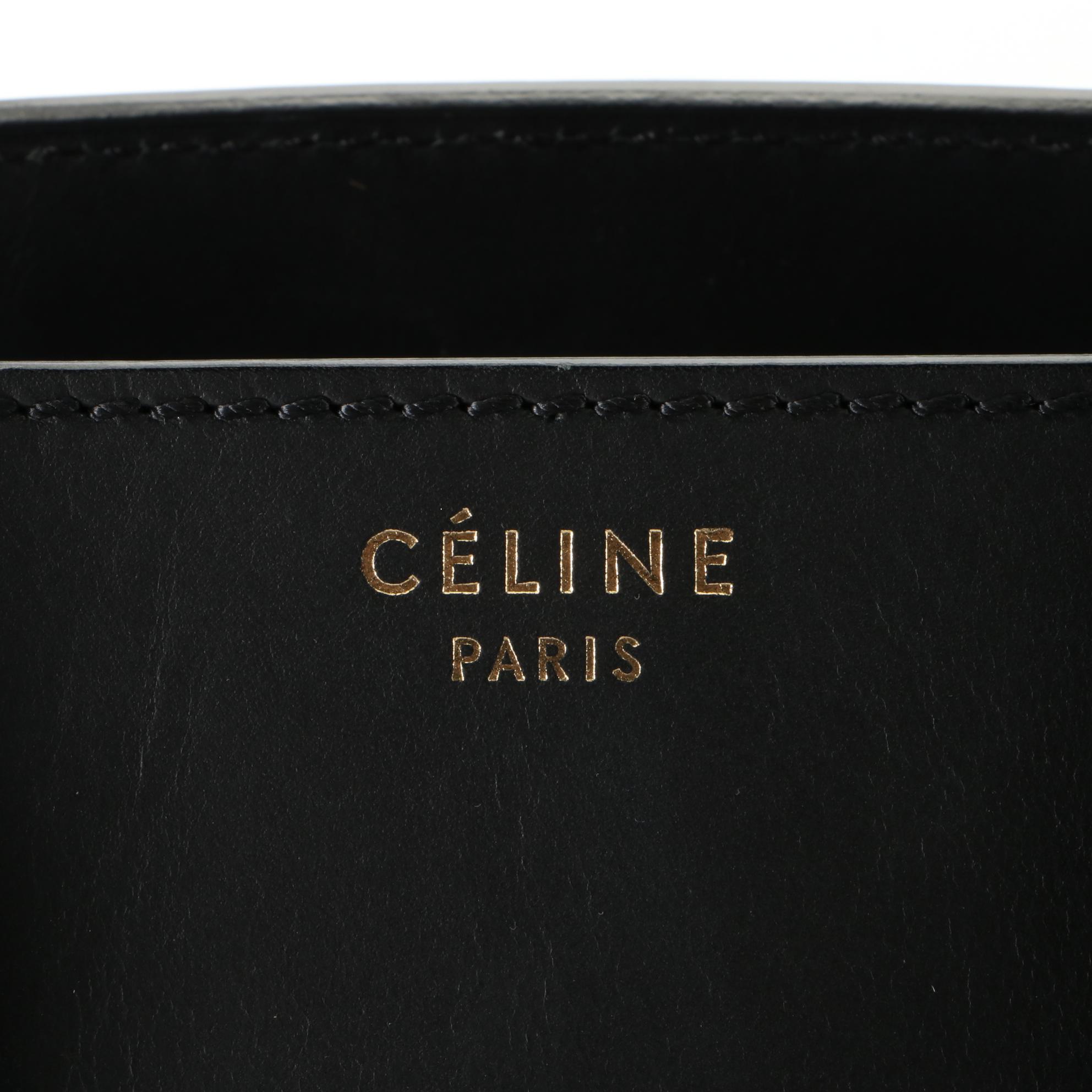 Céline Mini Luggage Tote in Animal Print Canvas and Leather