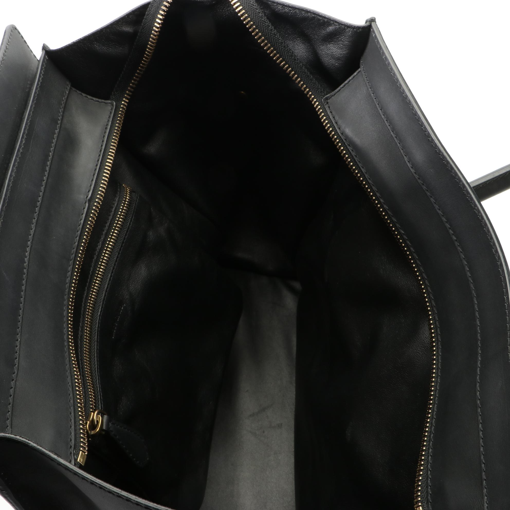 Céline Mini Luggage Tote in Animal Print Canvas and Leather