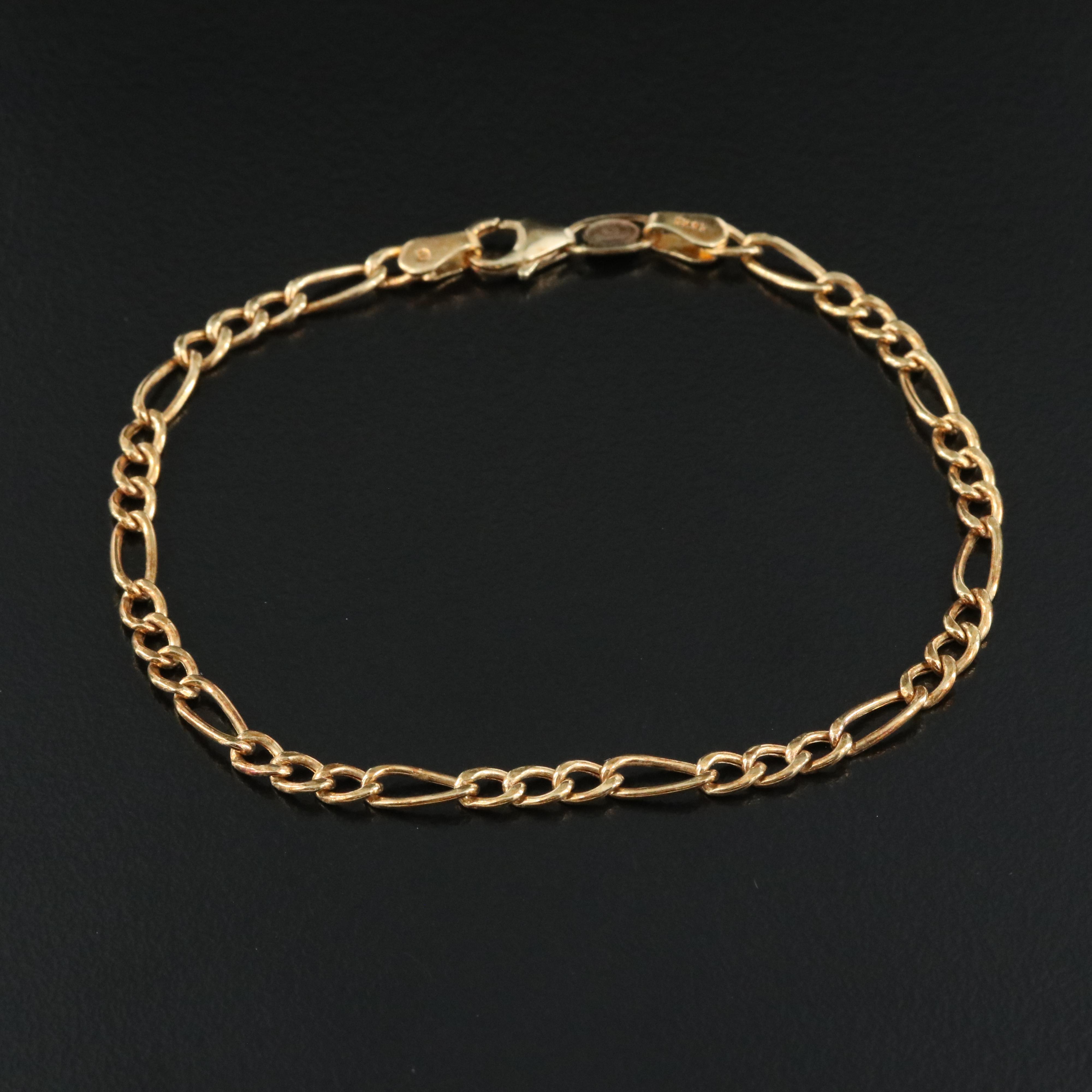 Italian 14K Figaro Bracelet