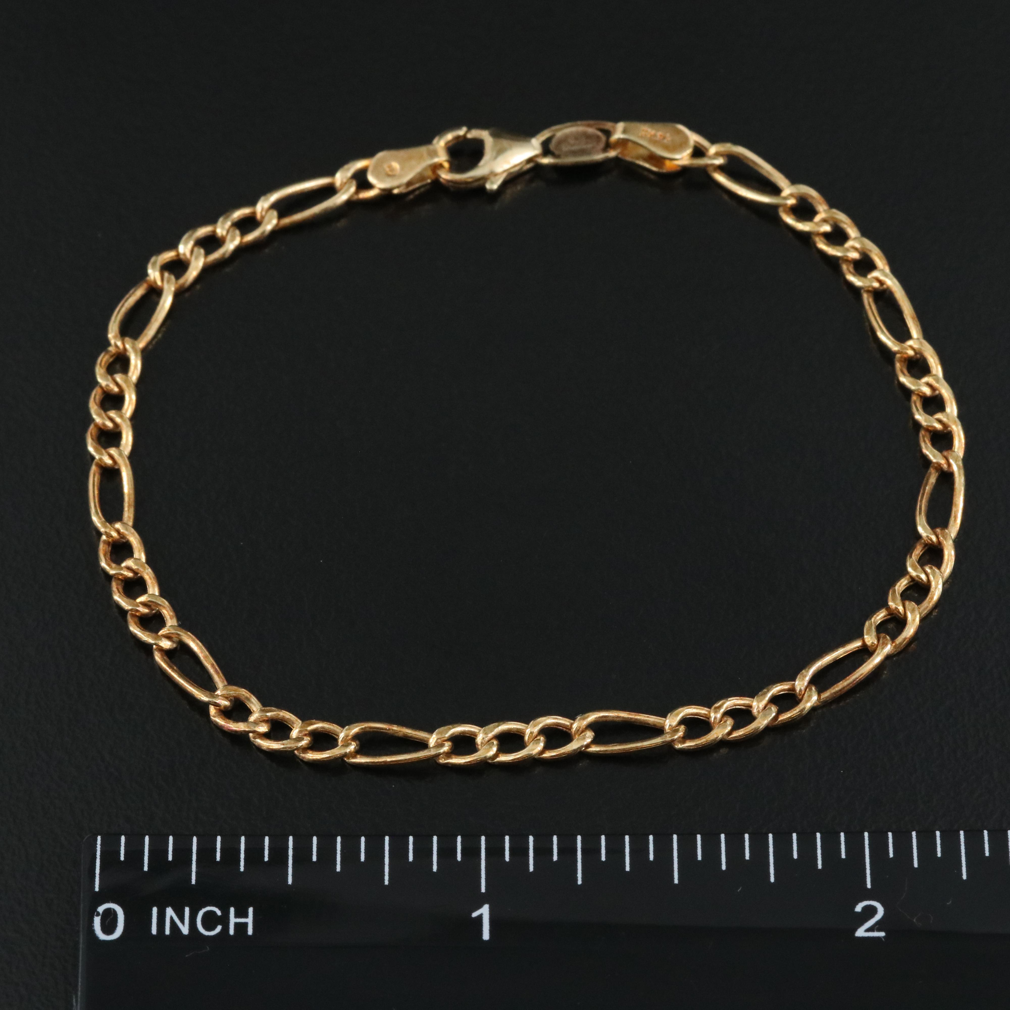 Italian 14K Figaro Bracelet