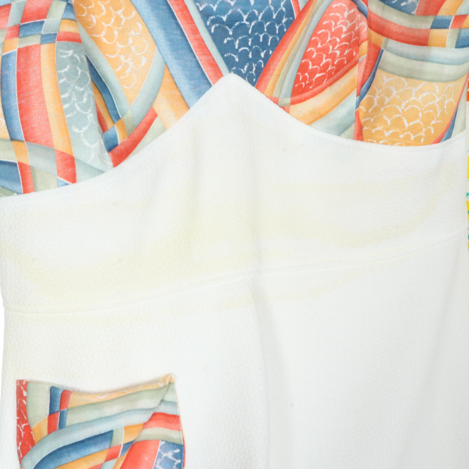 Patterned Vintage Dresses, Skirt, and Crop Top, 1960s