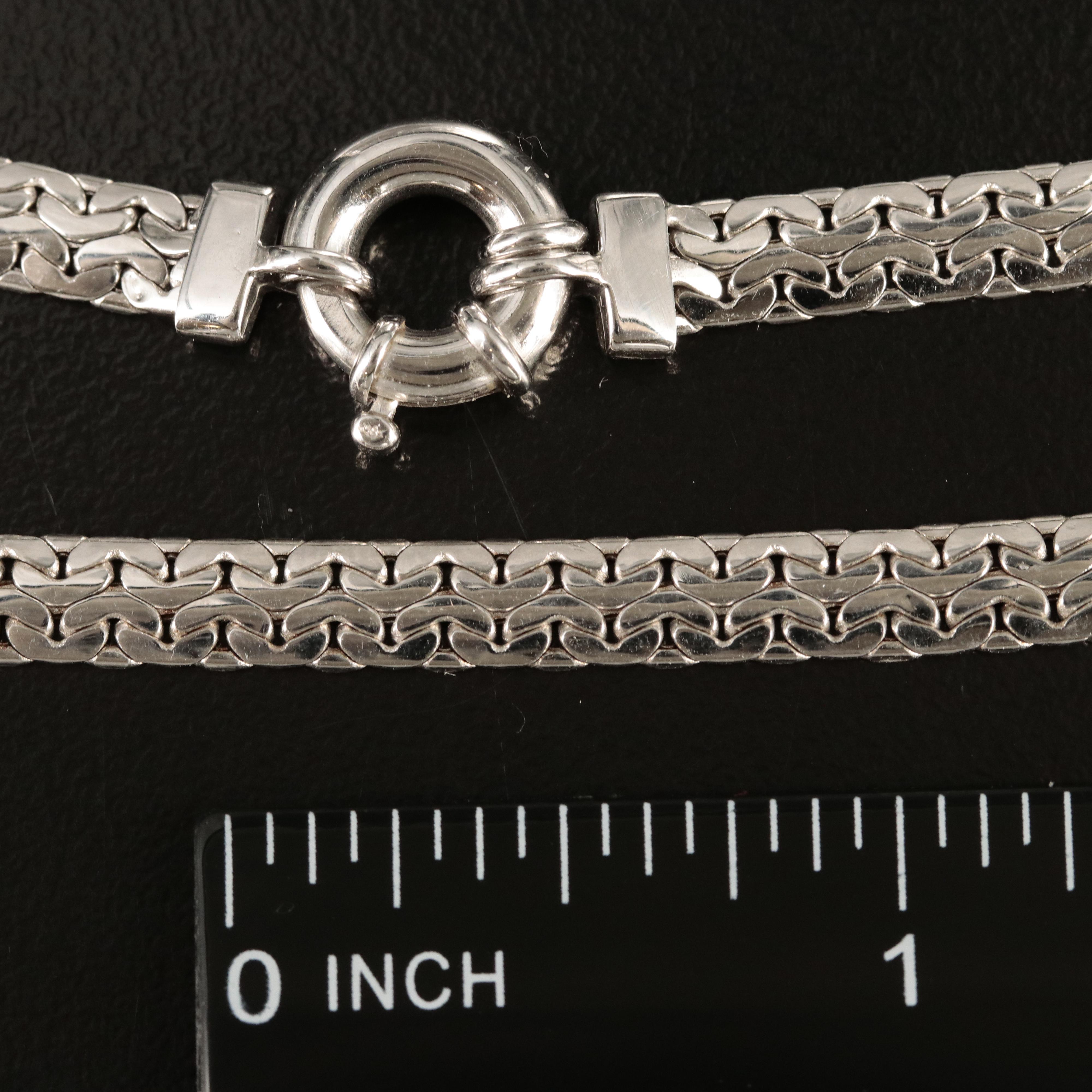 Italian 14K Double C Link Necklace