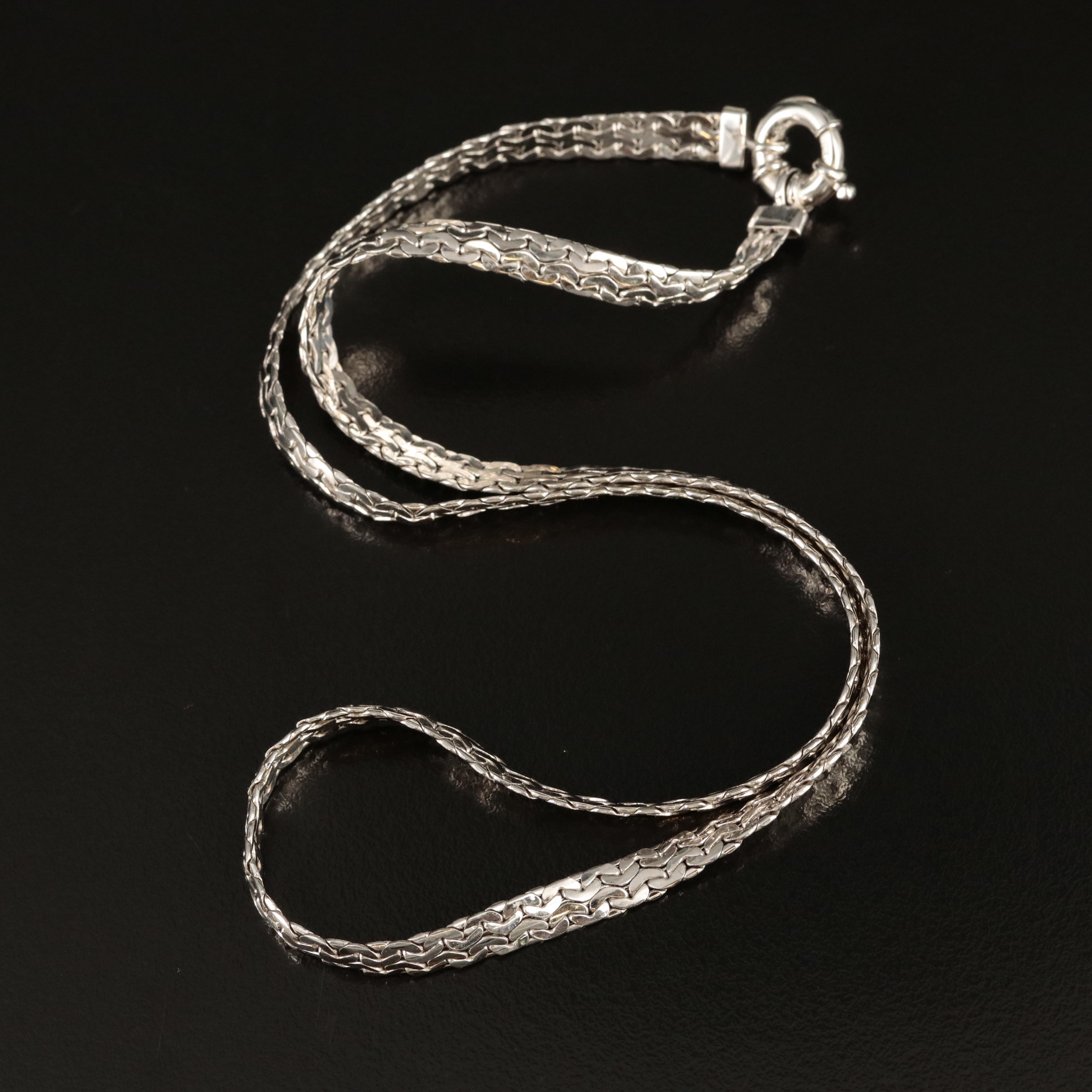 Italian 14K Double C Link Necklace