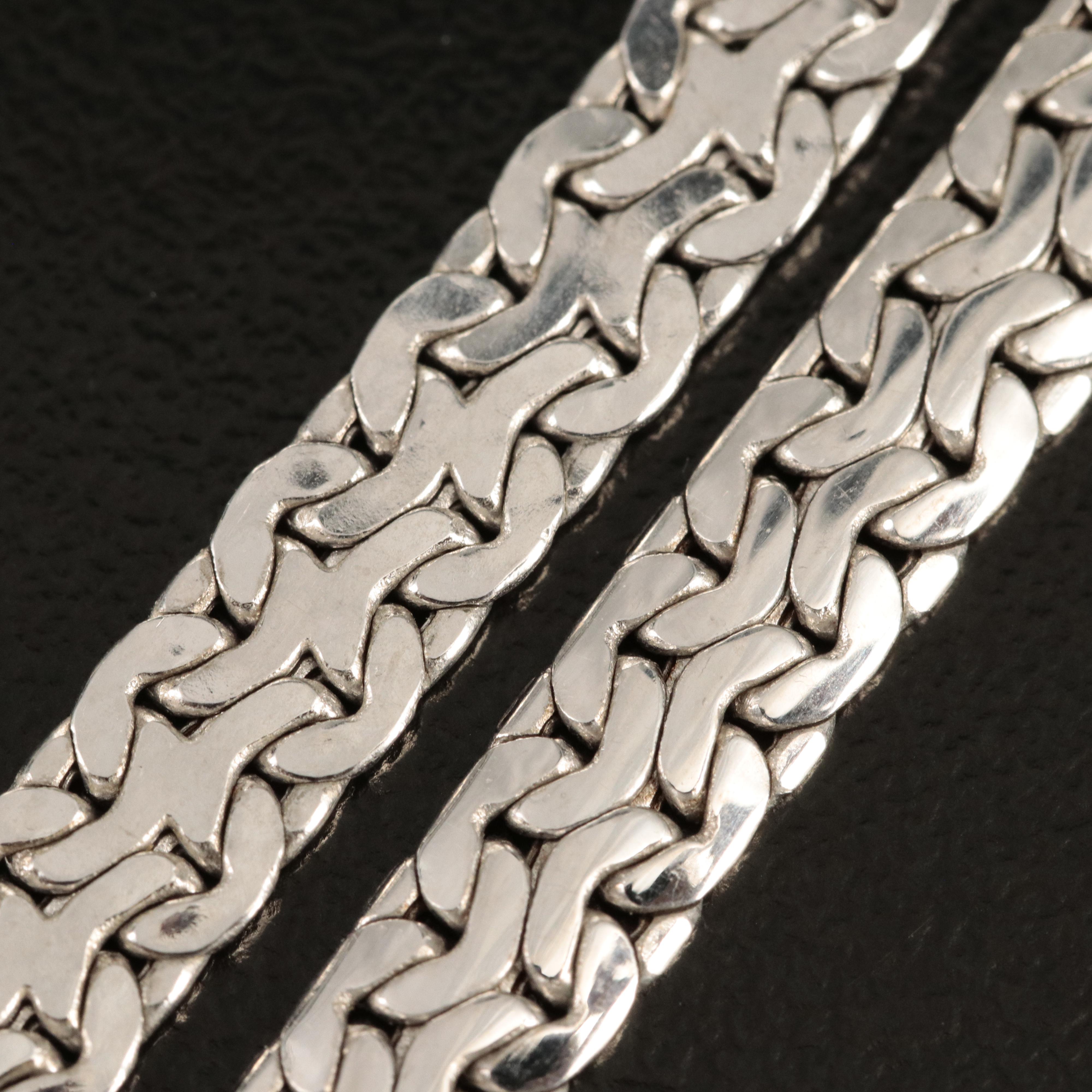 Italian 14K Double C Link Necklace