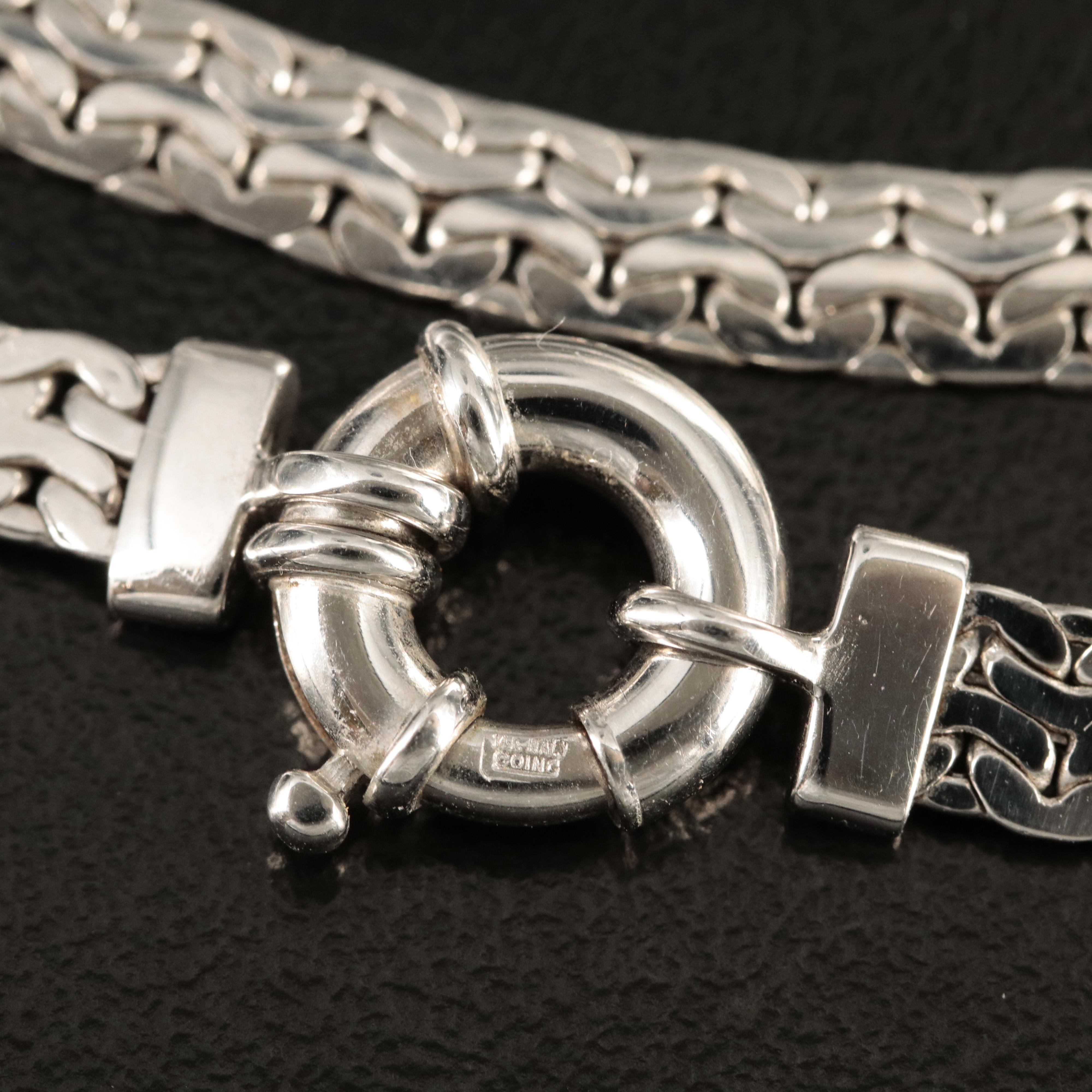 Italian 14K Double C Link Necklace