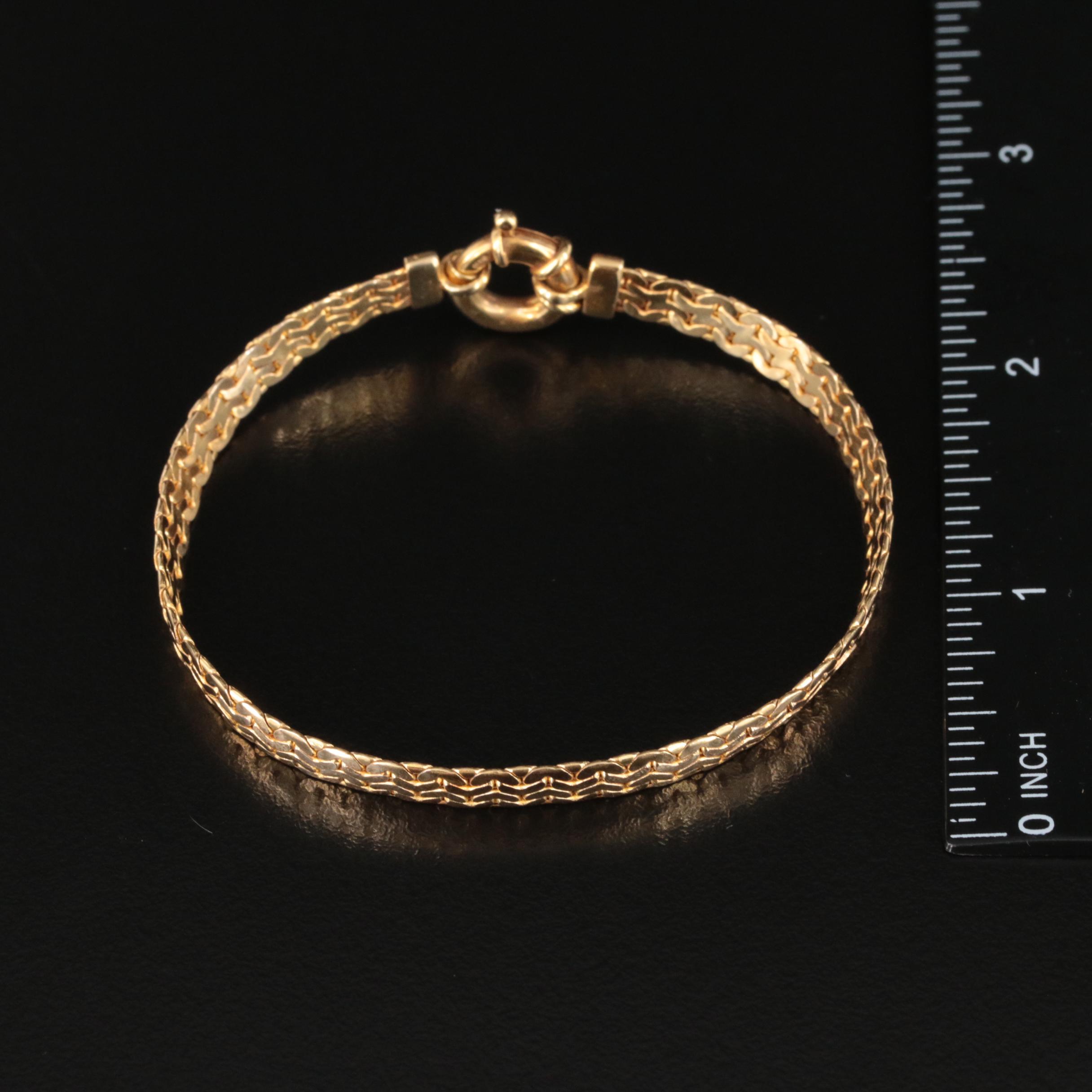 Italian 14K Fancy Link Bracelet