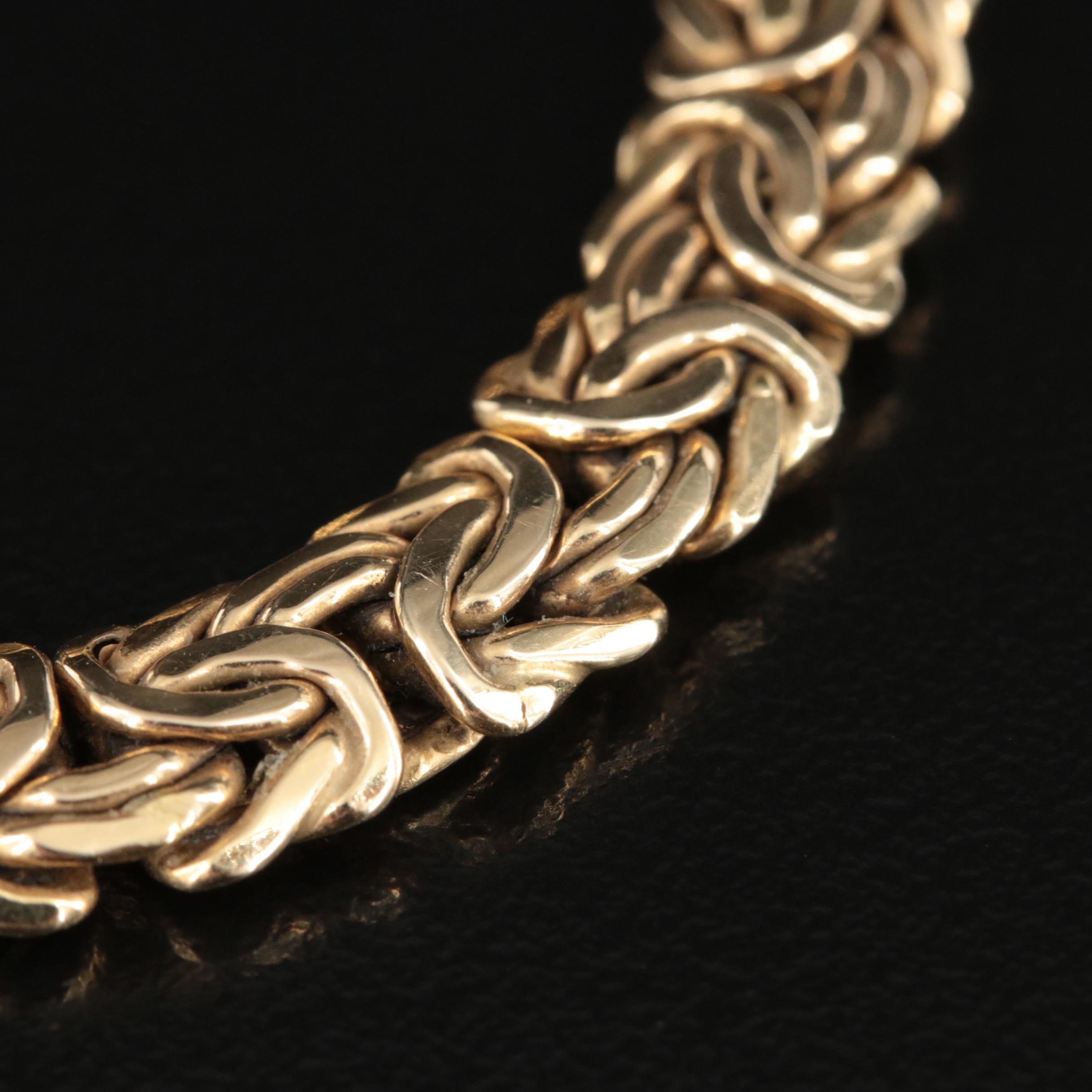 Italian 14K Byzantine Chain Bracelet