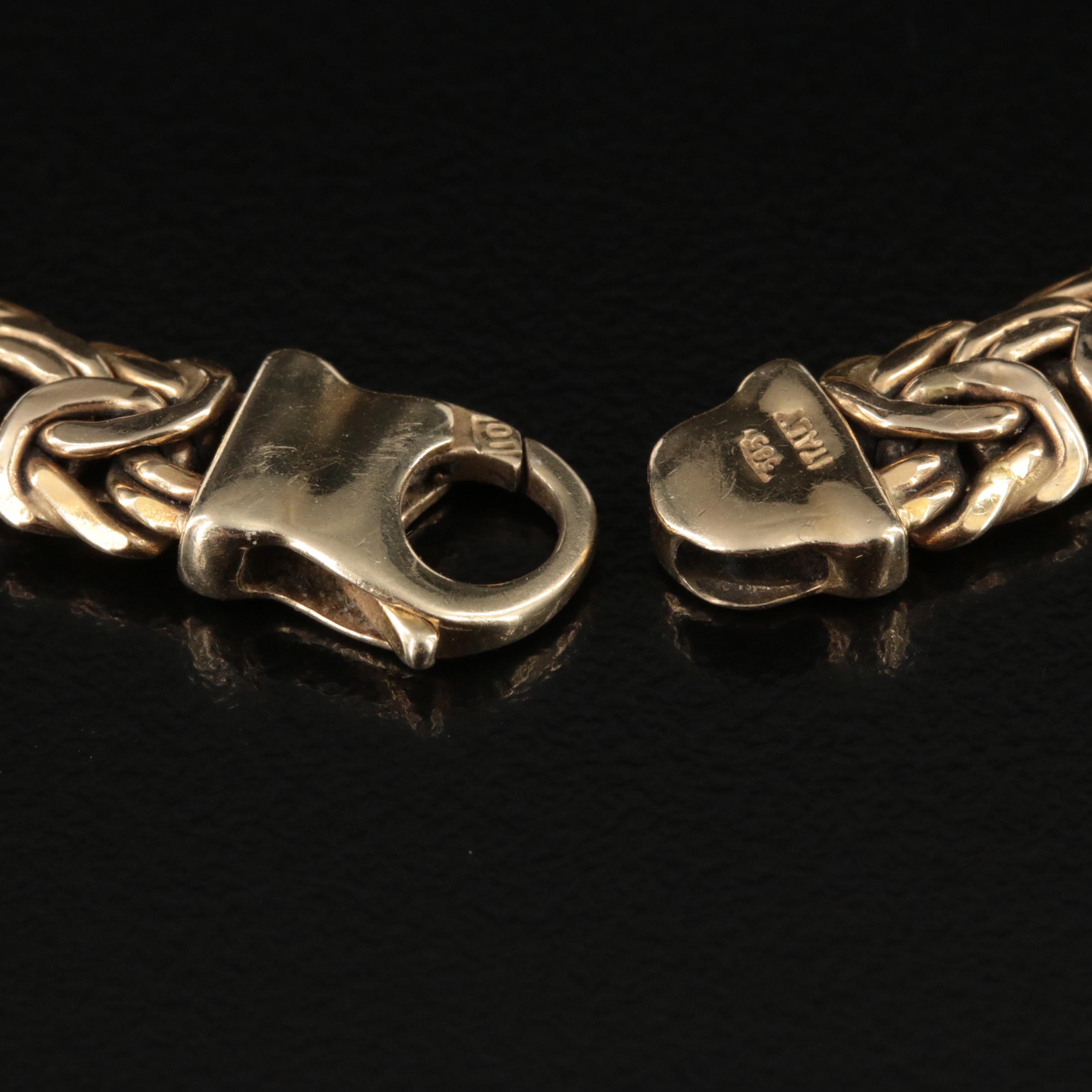 Italian 14K Byzantine Chain Bracelet