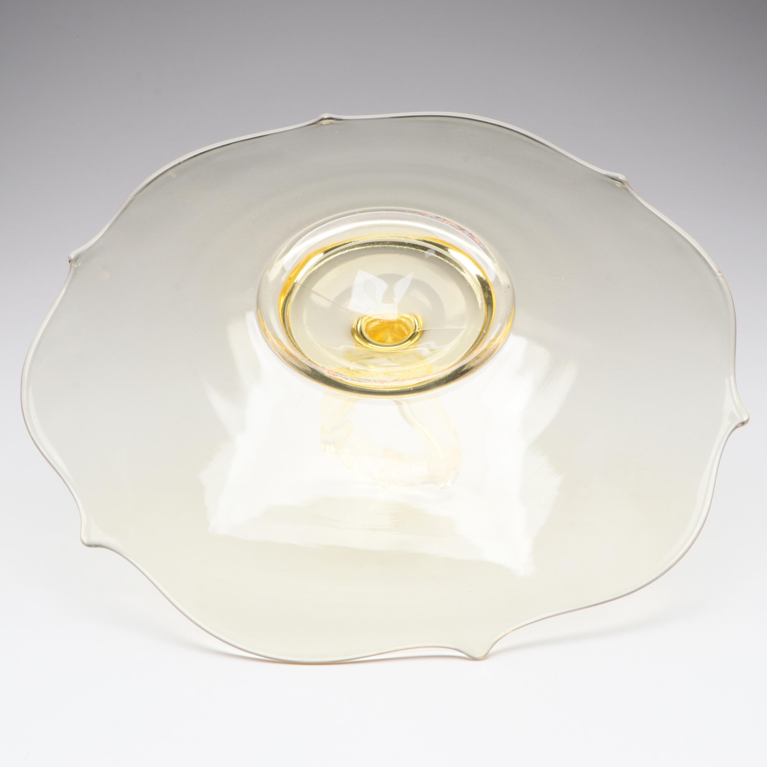 Lancaster "Jubilee" Tray with Other Yellow and Clear Depression Glass Tableware