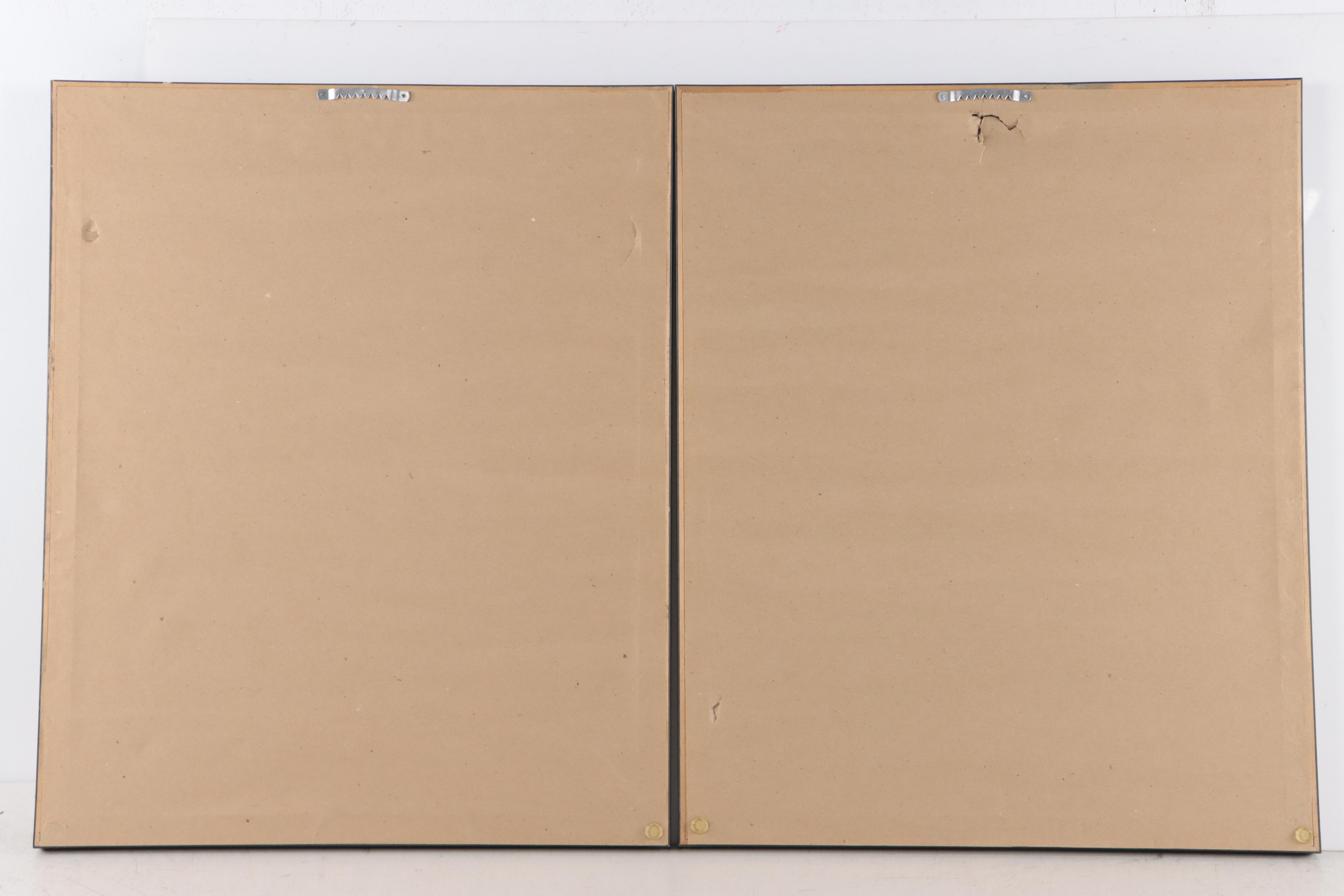 Pair of Digital Chomogenic Photographs of Tree and Fence