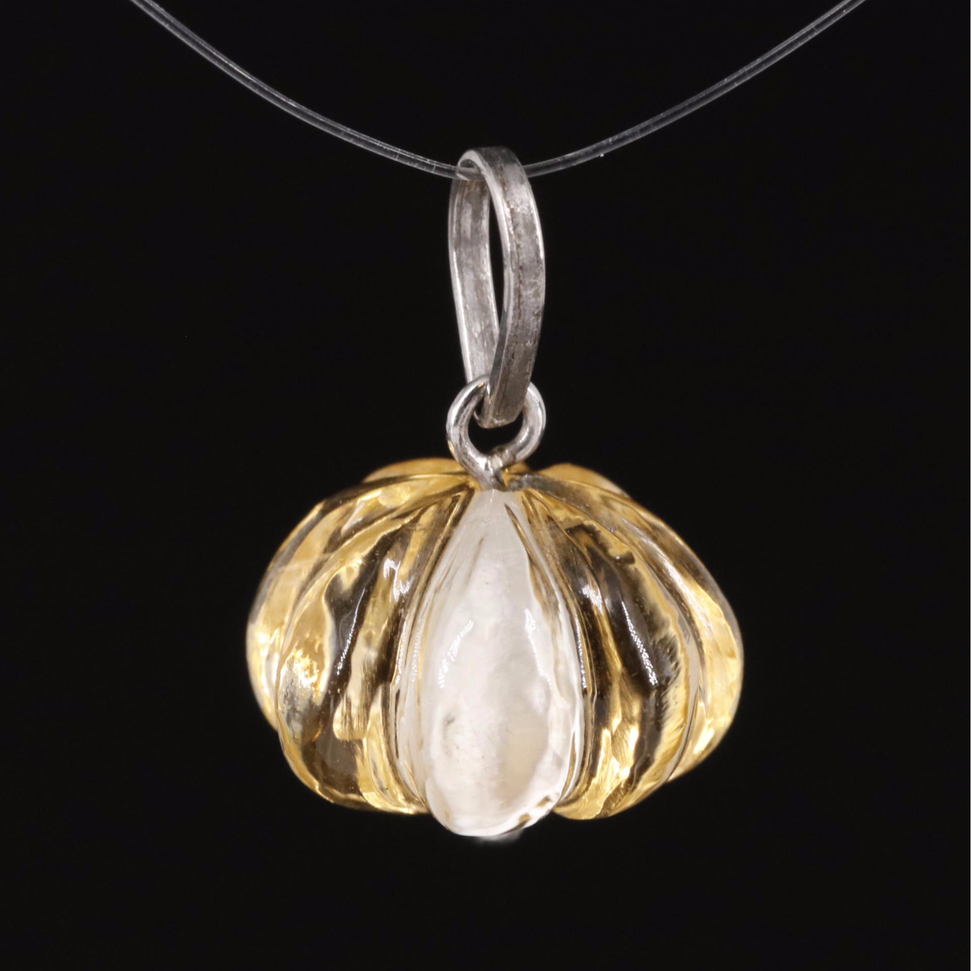14K Citrine Pendant