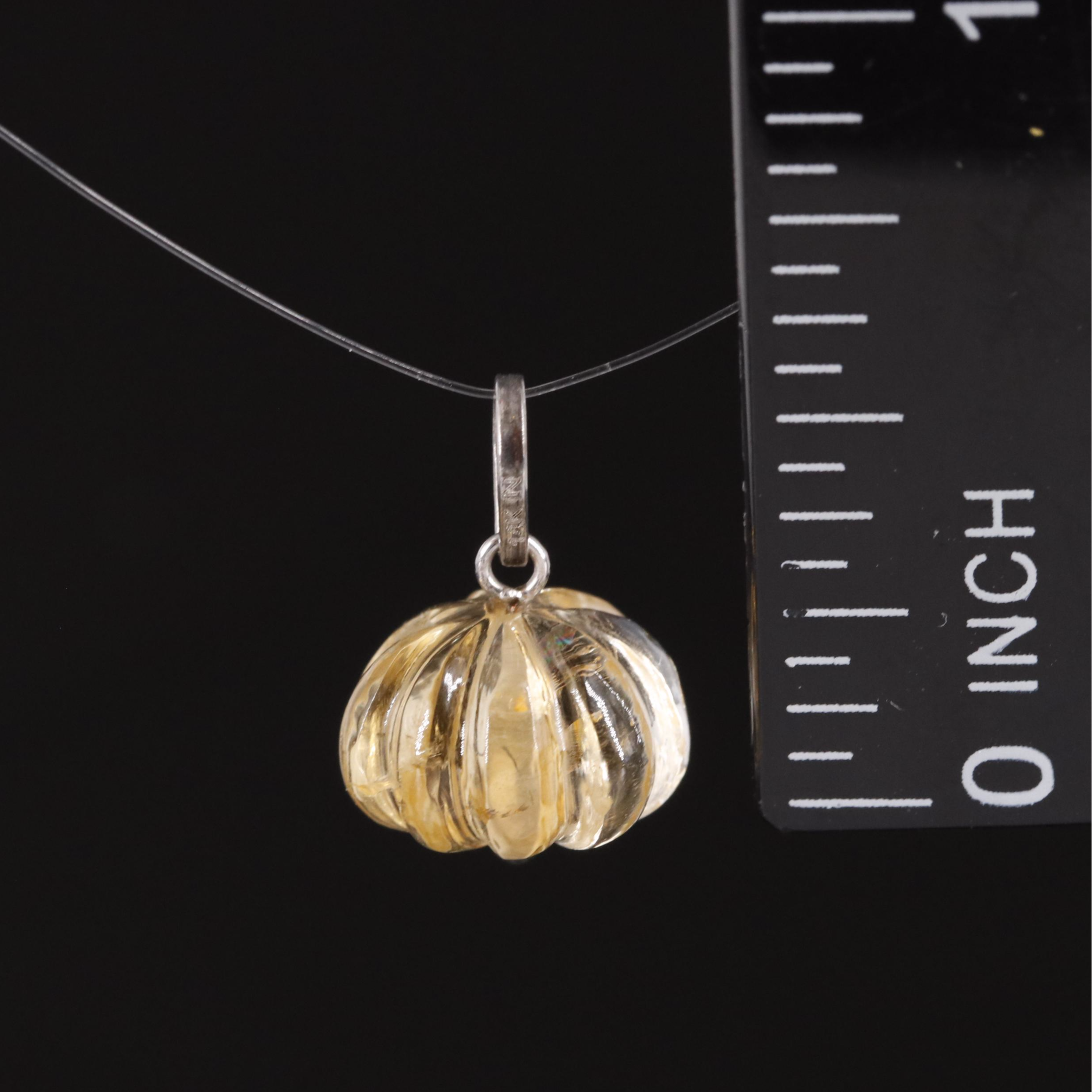14K Citrine Pendant