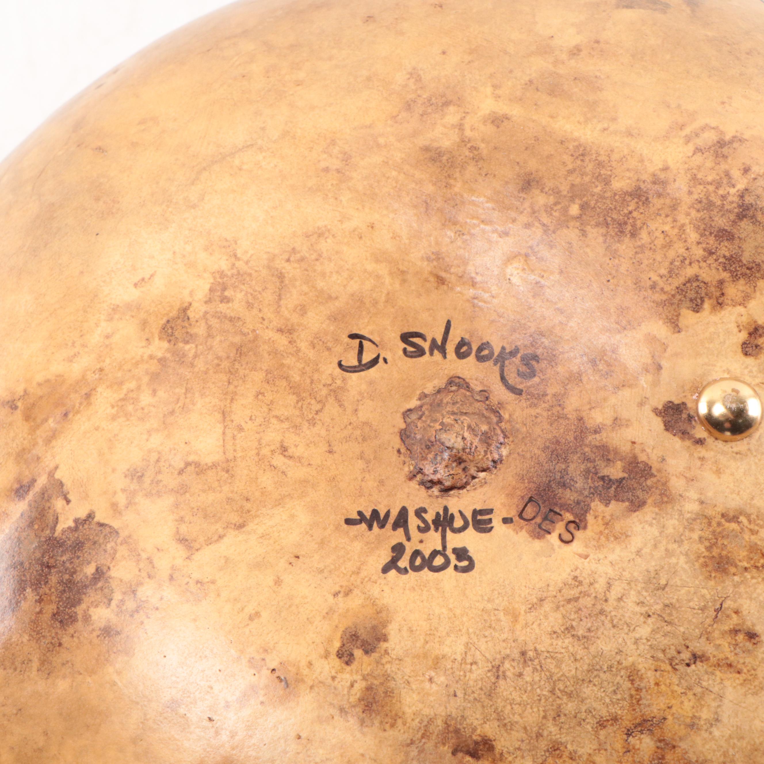 David Snooks Hand-Painted and Beaded Gourd, 2003