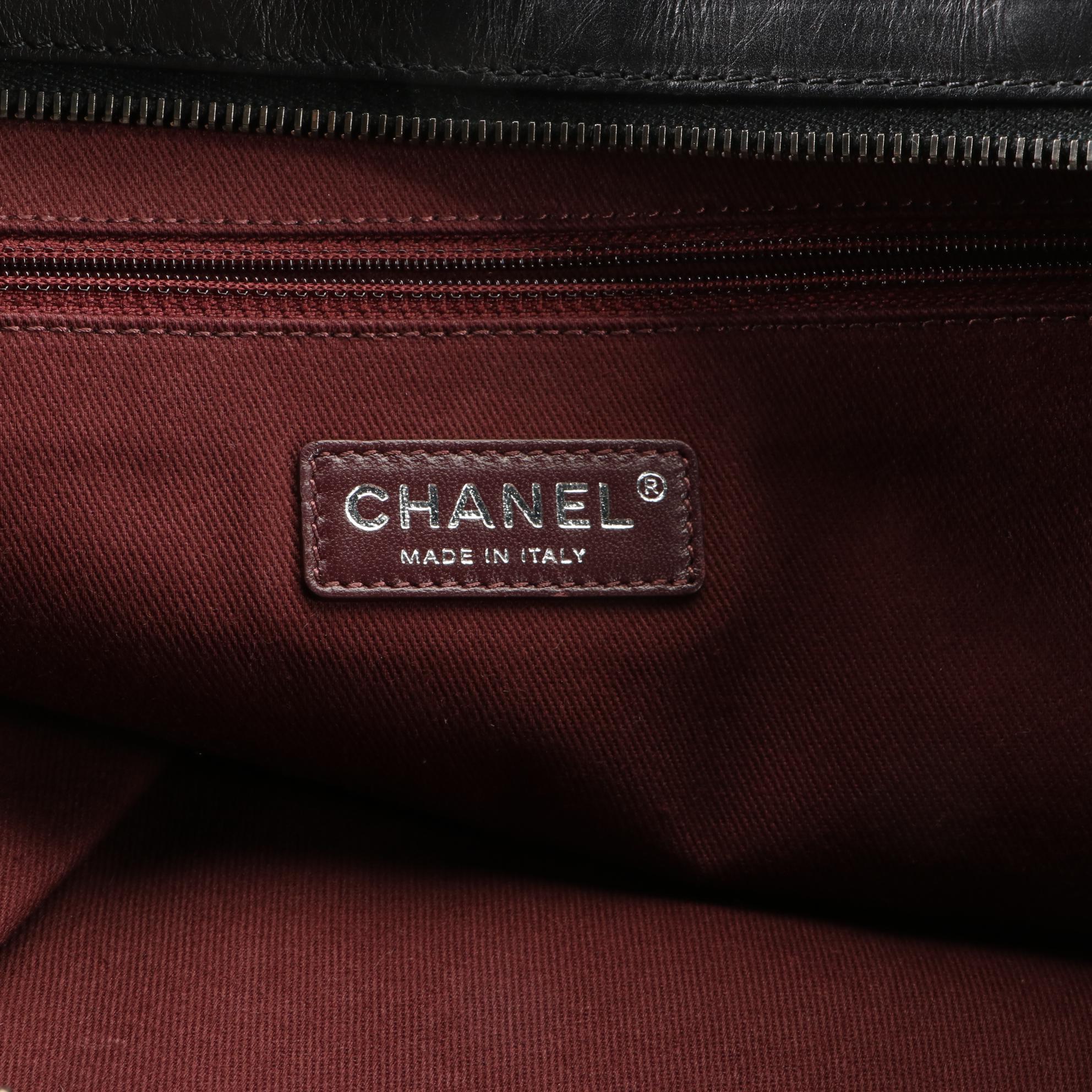 Chanel Secret Tag Bowling Bag in Quilted Leather