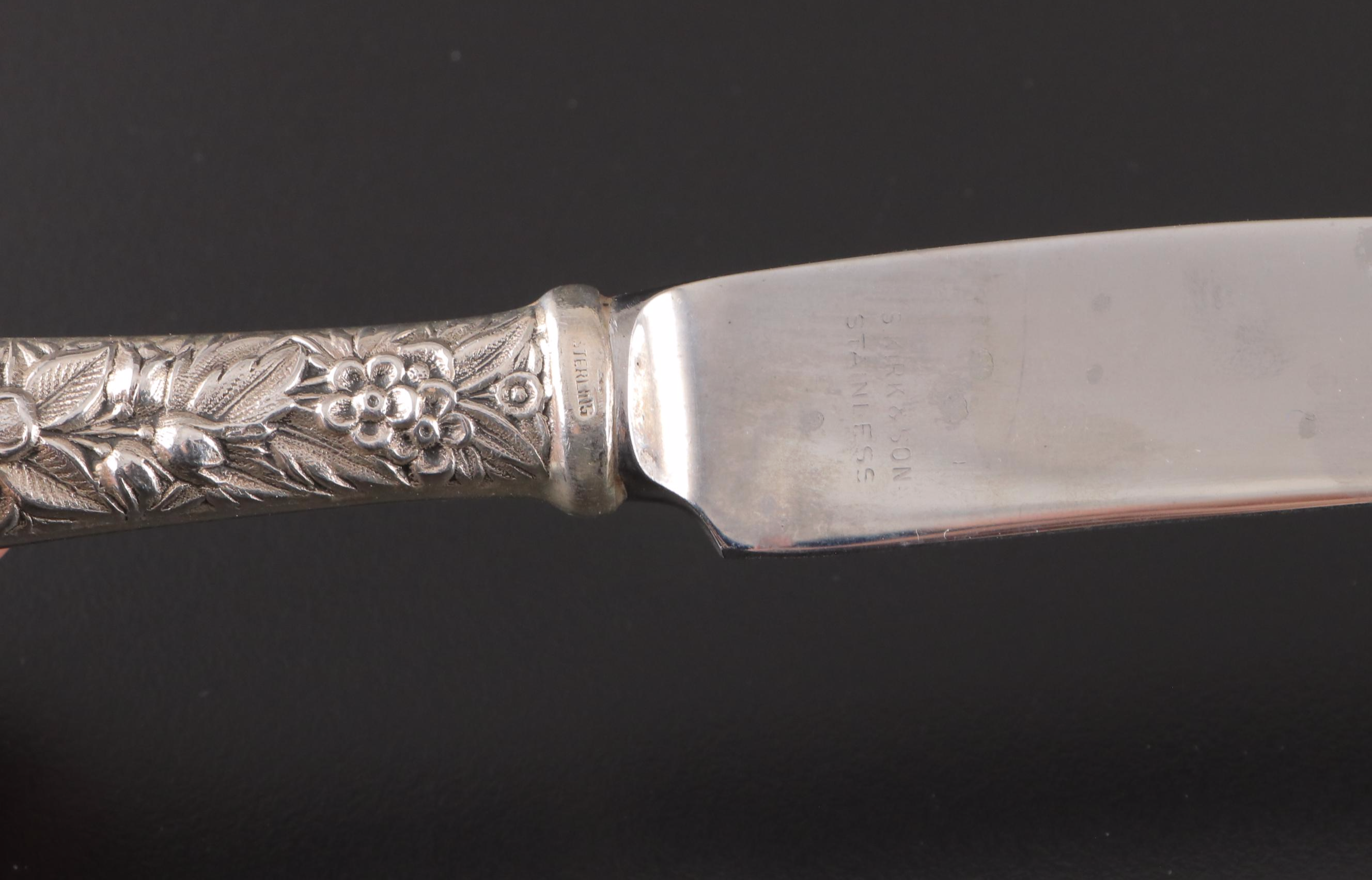 S. Kirk & Son, G.H. French & Co. and Other Repoussé Sterling Handled Serveware