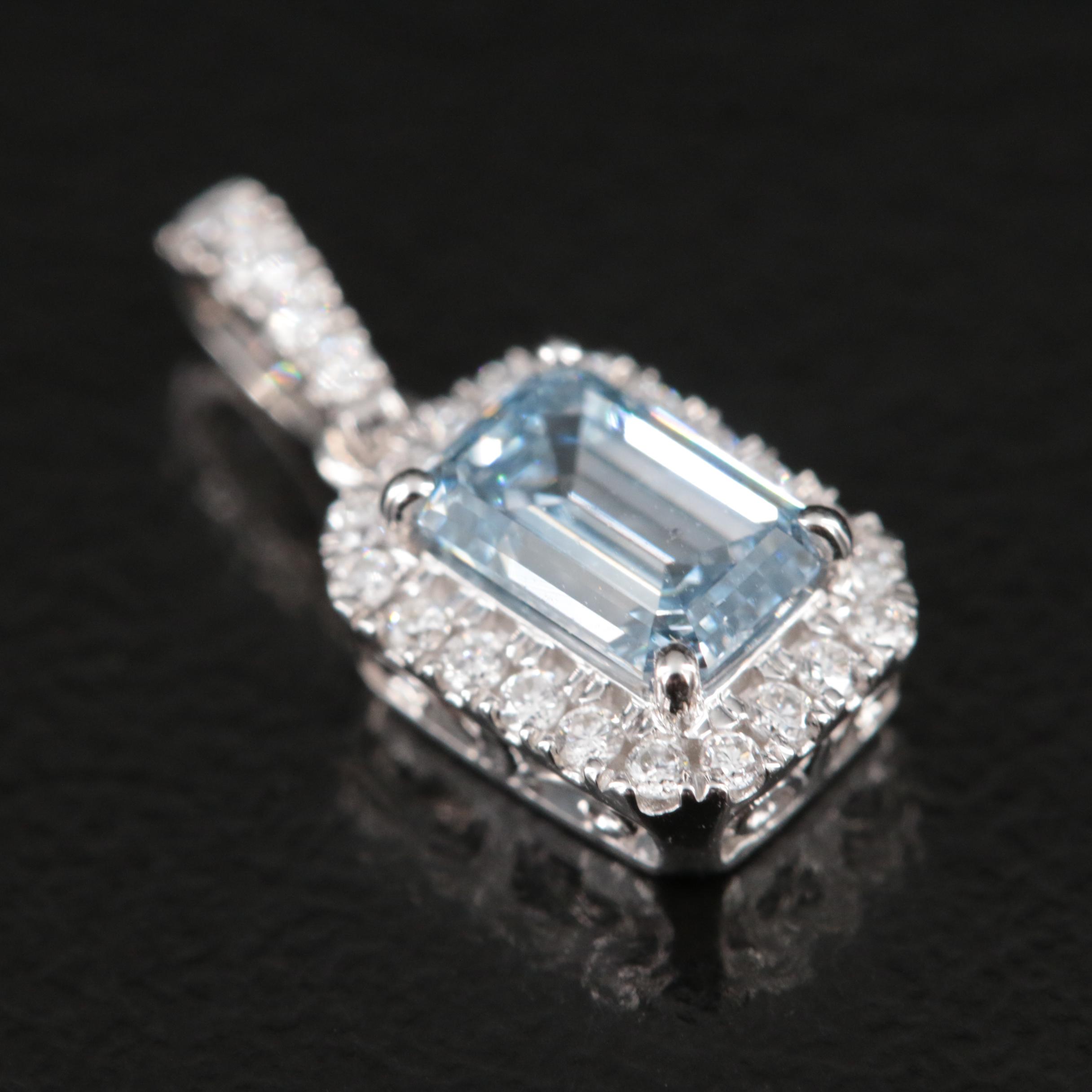 14K 0.65 CTW Lab Grown Diamond Pendant