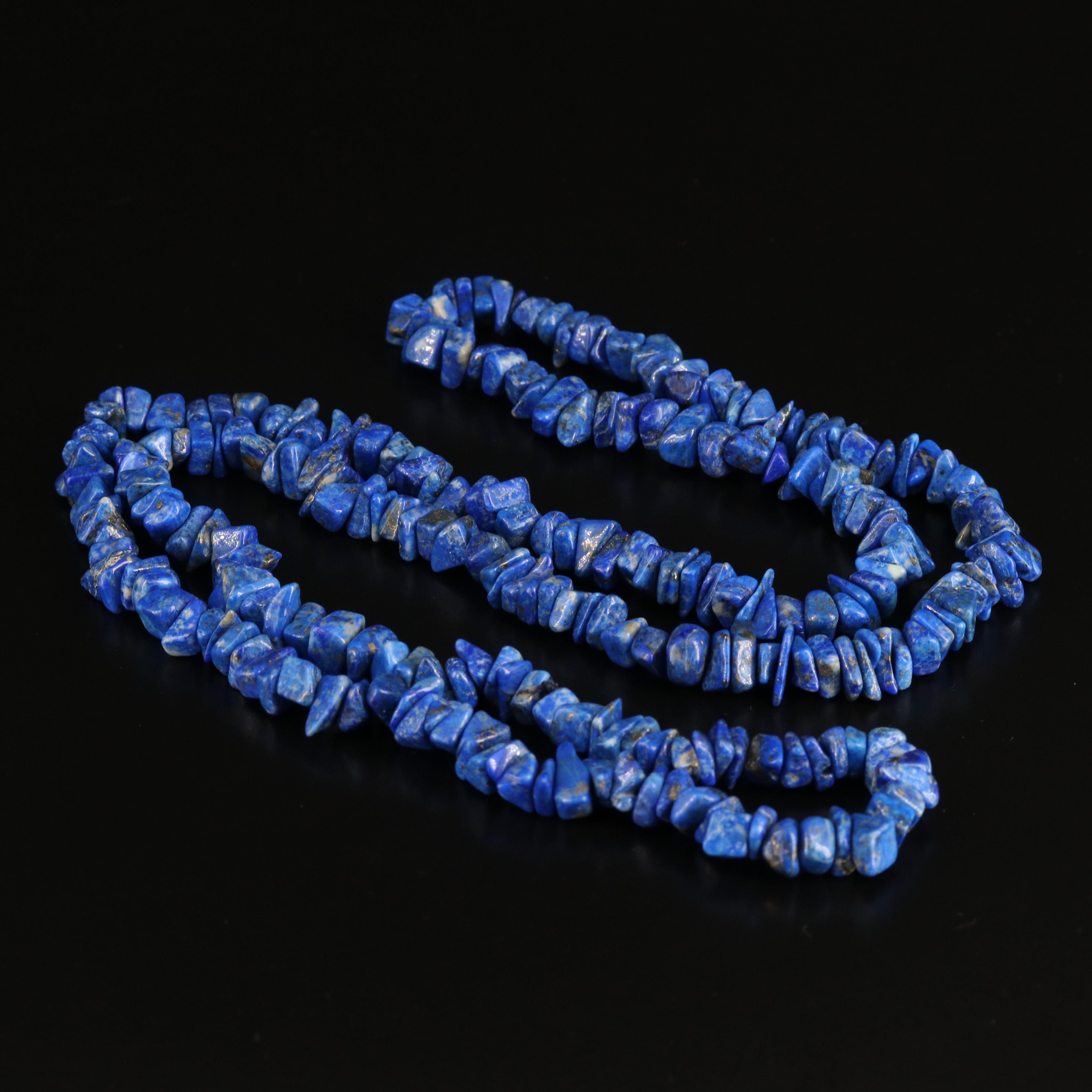 Lapis Lazuli Tumbled Bead Necklaces