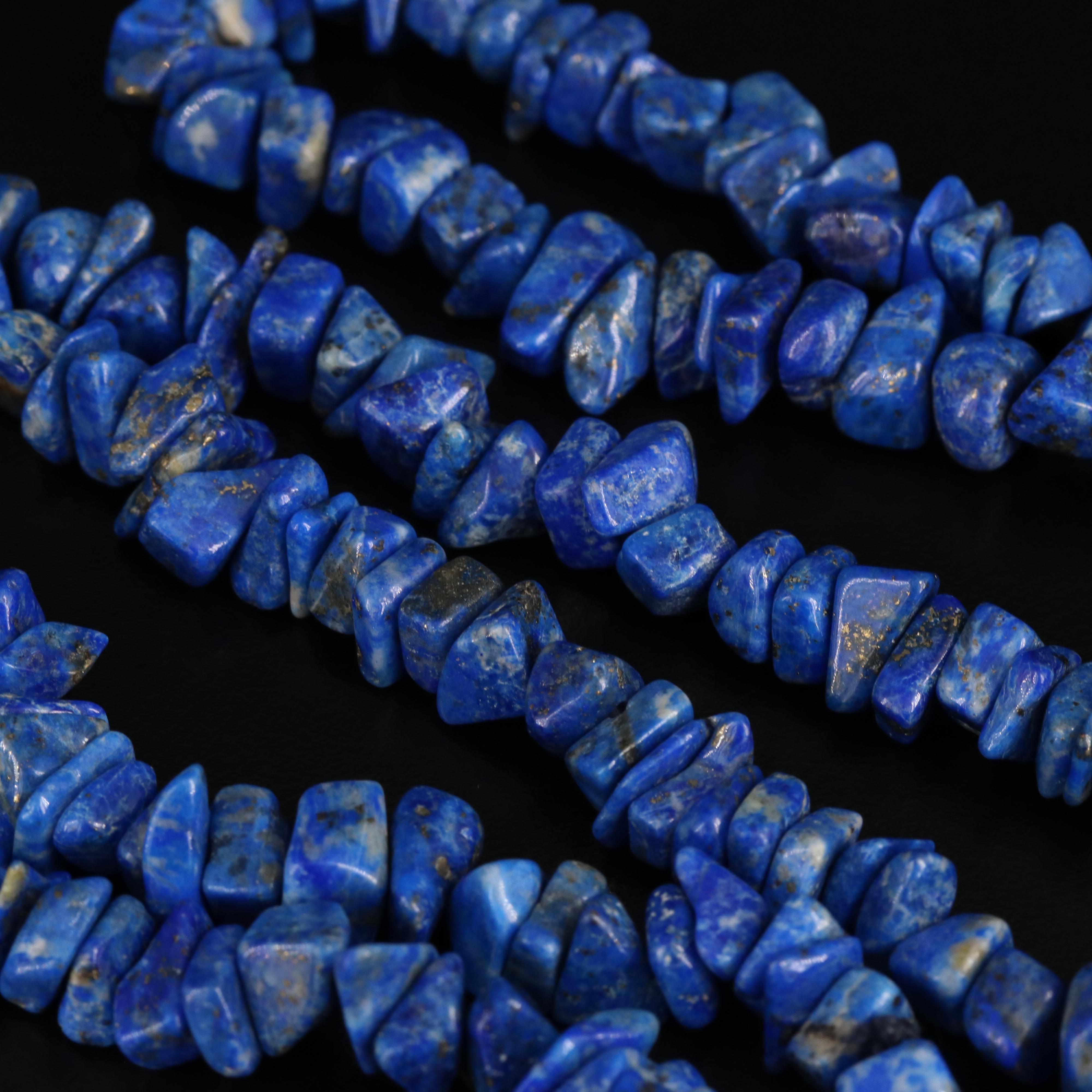 Lapis Lazuli Tumbled Bead Necklaces