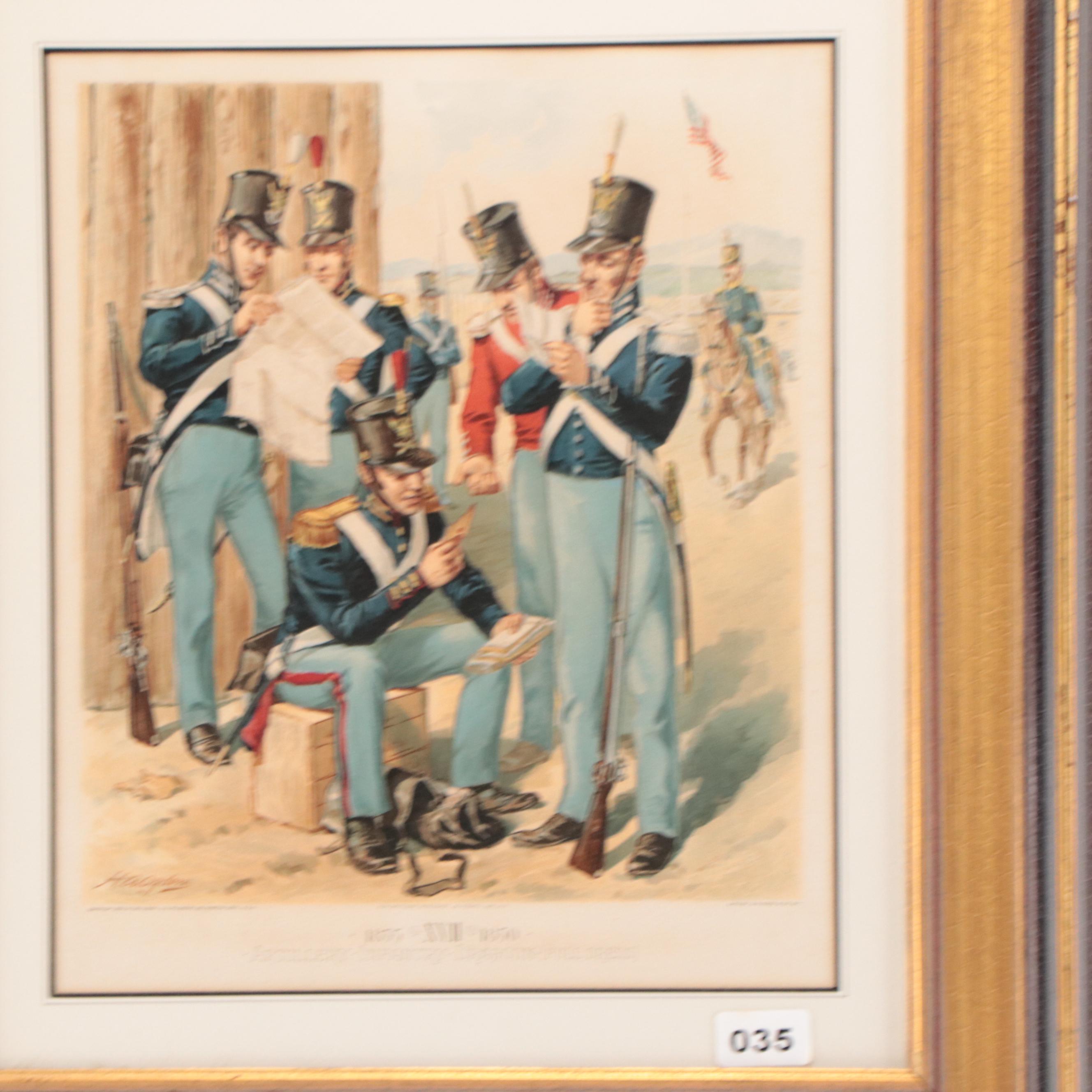 Chromolithographs After Henry Ogden of Military Scenes