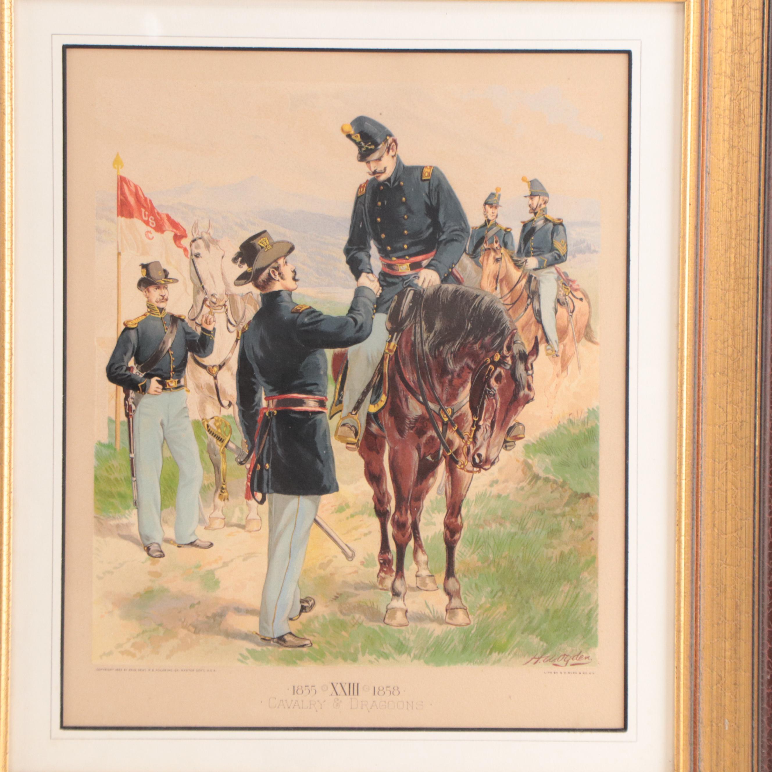 Chromolithographs After Henry Ogden of Military Scenes