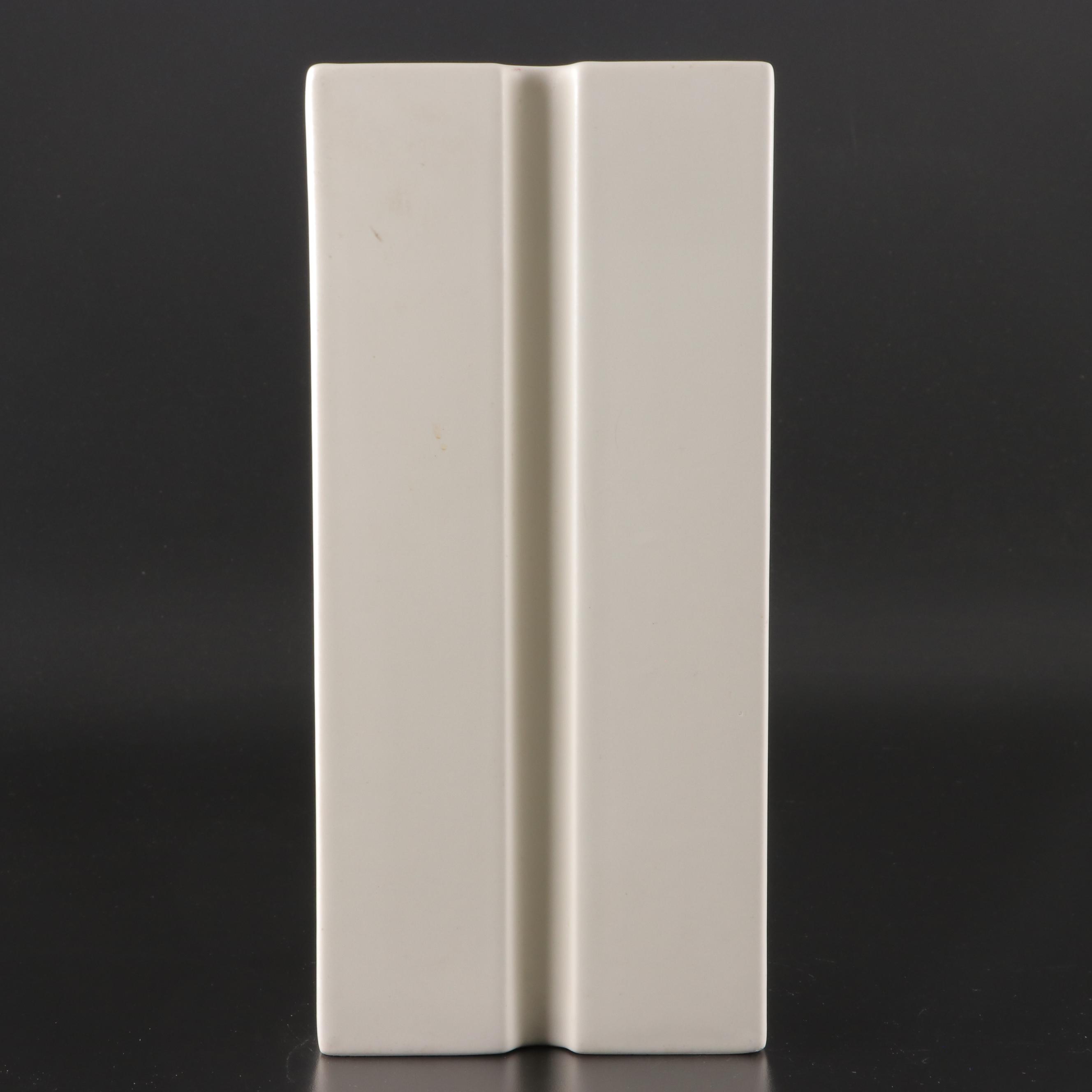 Angelo Spagnolo for Sicart Geometric Vase with Other Ceramic Vase