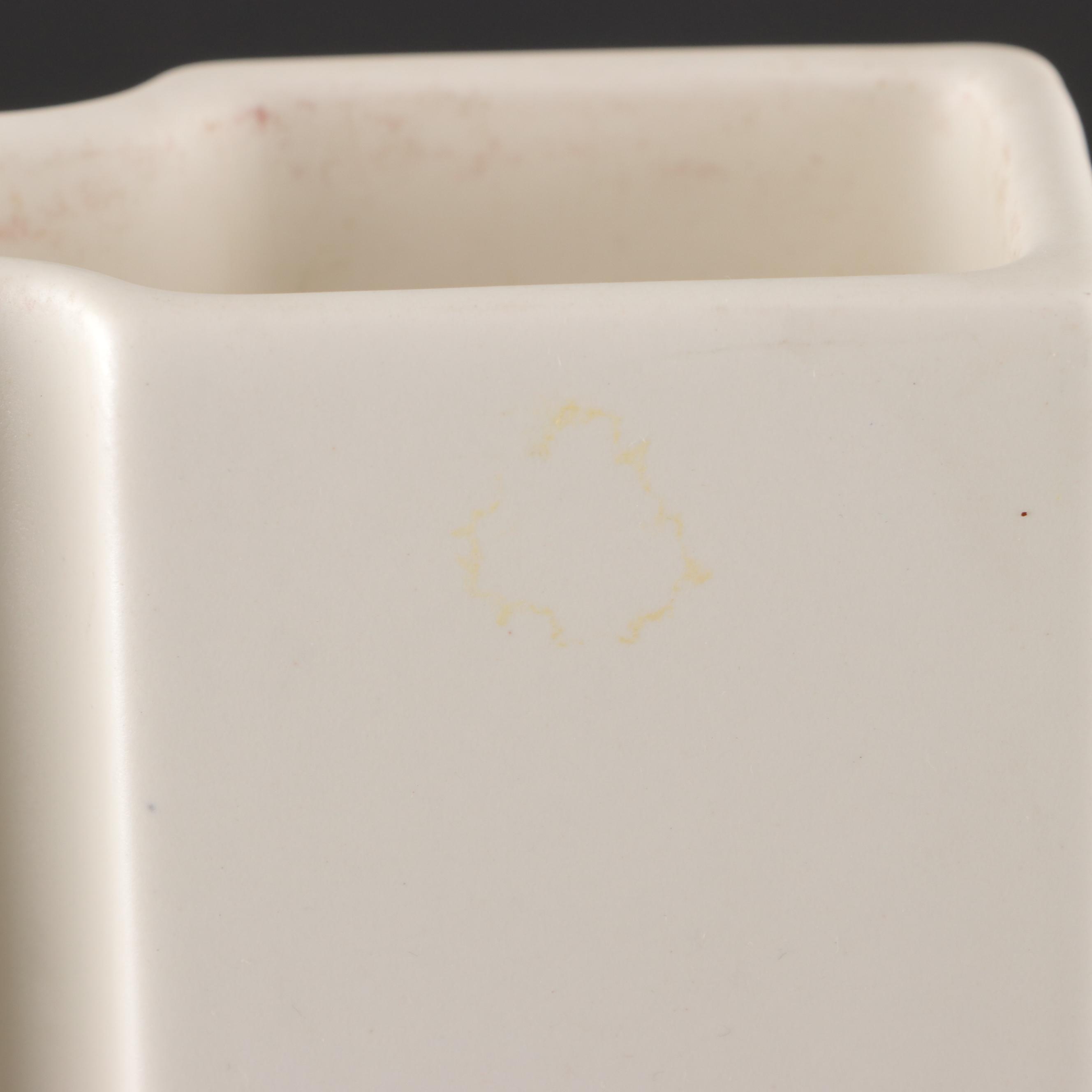 Angelo Spagnolo for Sicart Geometric Vase with Other Ceramic Vase