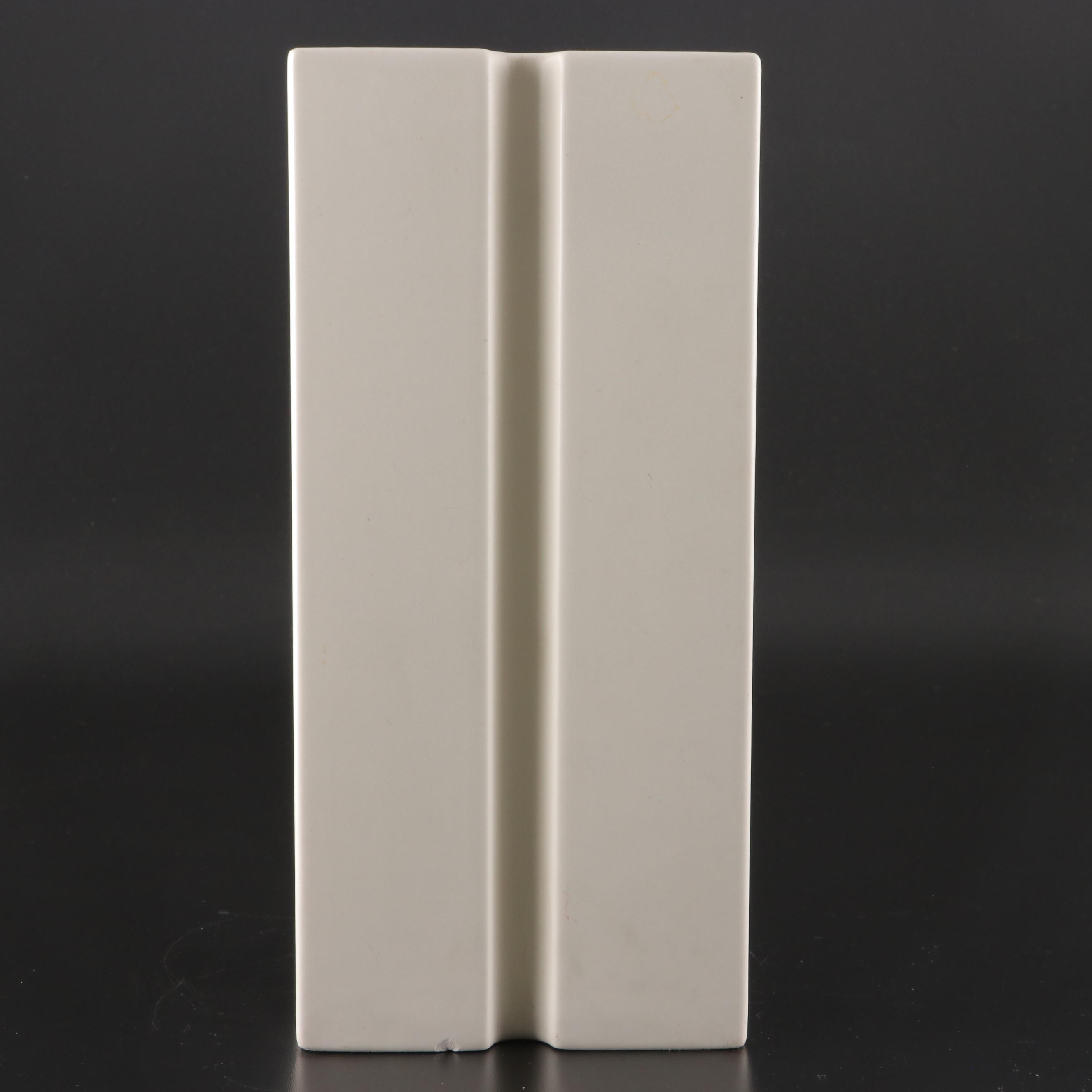 Angelo Spagnolo for Sicart Geometric Vase with Other Ceramic Vase