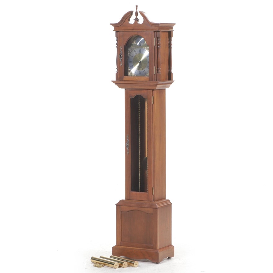 Emperor Federal Style Walnut Tall Case Clock, Late 20th Century