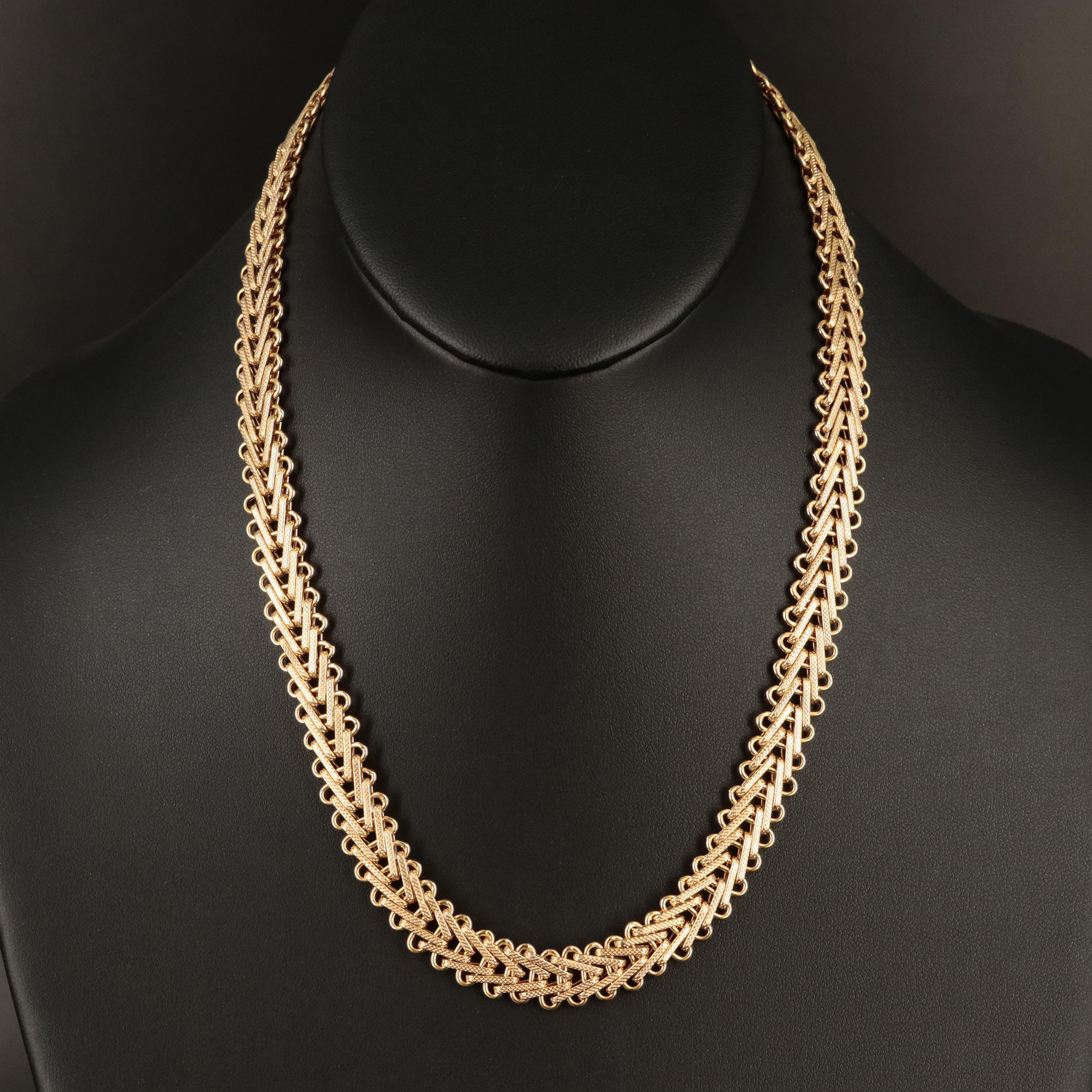 Italian 10K Fancy Link Necklace