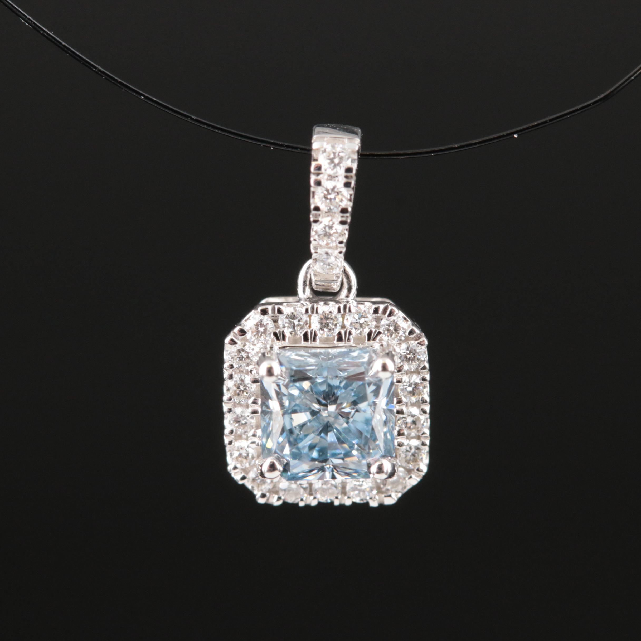 14K 0.60 CTW Lab Grown Diamond Pendant