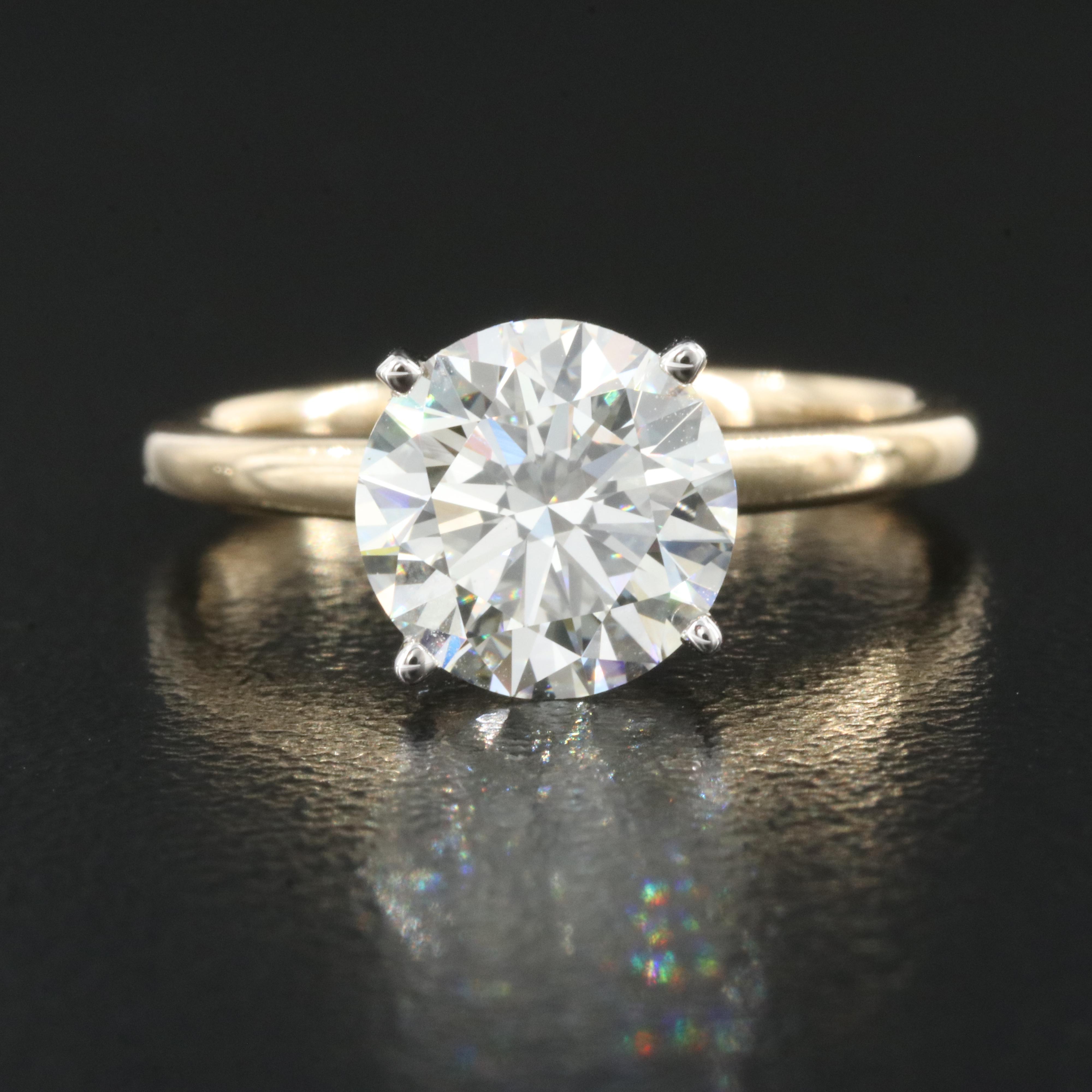 14K 1.99 CT Lab Grown Diamond Solitaire Ring