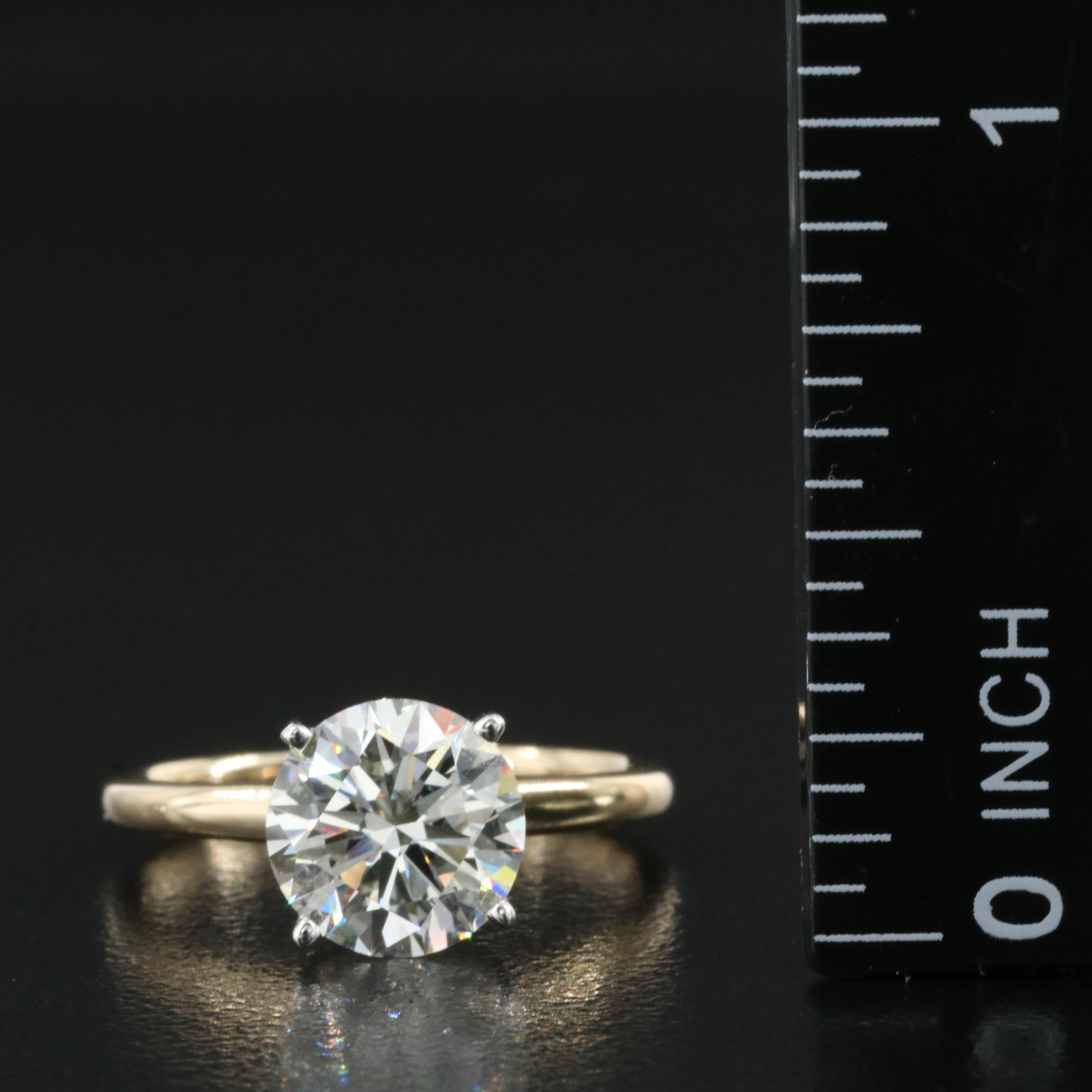 14K 1.99 CT Lab Grown Diamond Solitaire Ring
