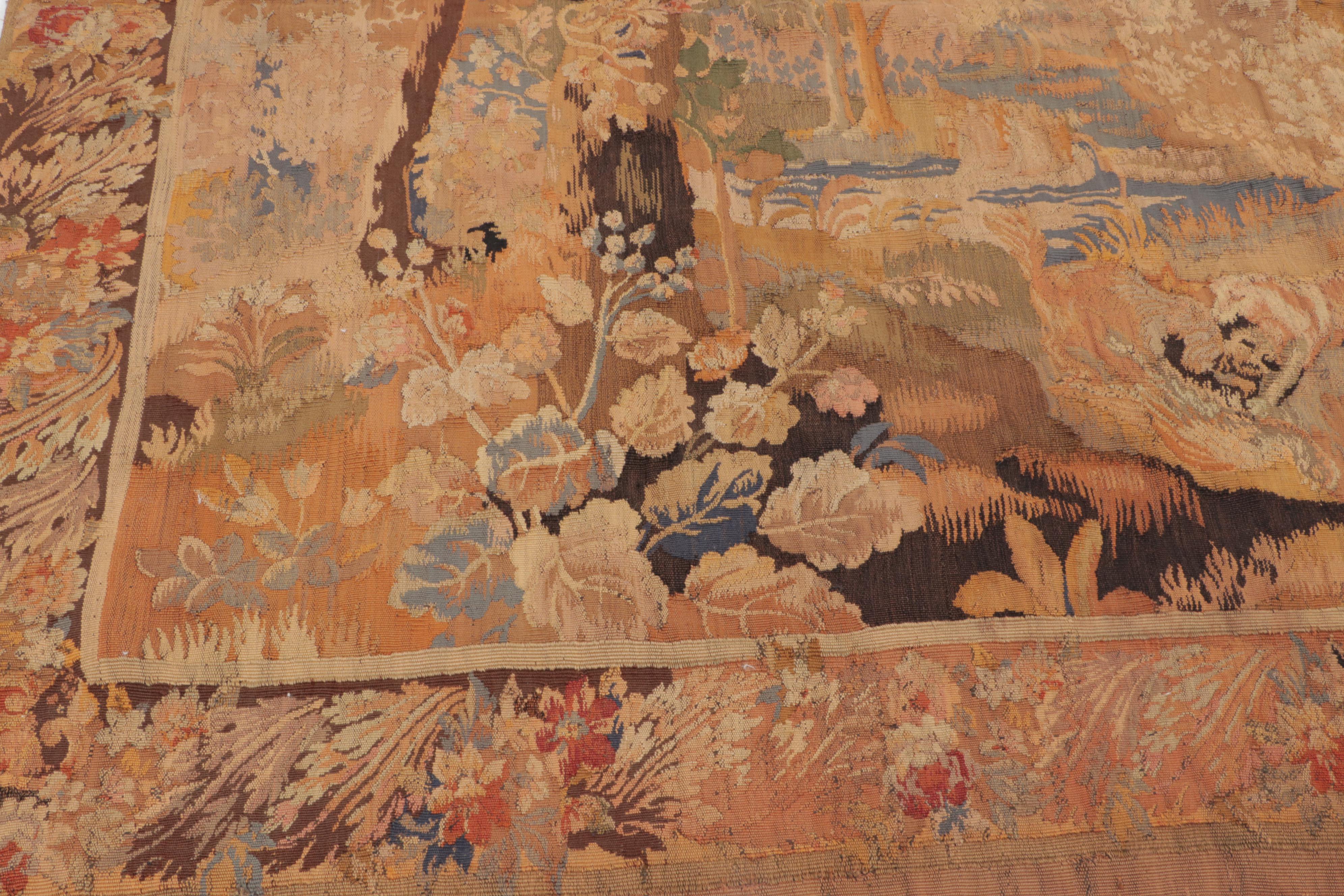 Flemish Landscape Woven Tapestry, 19th Century