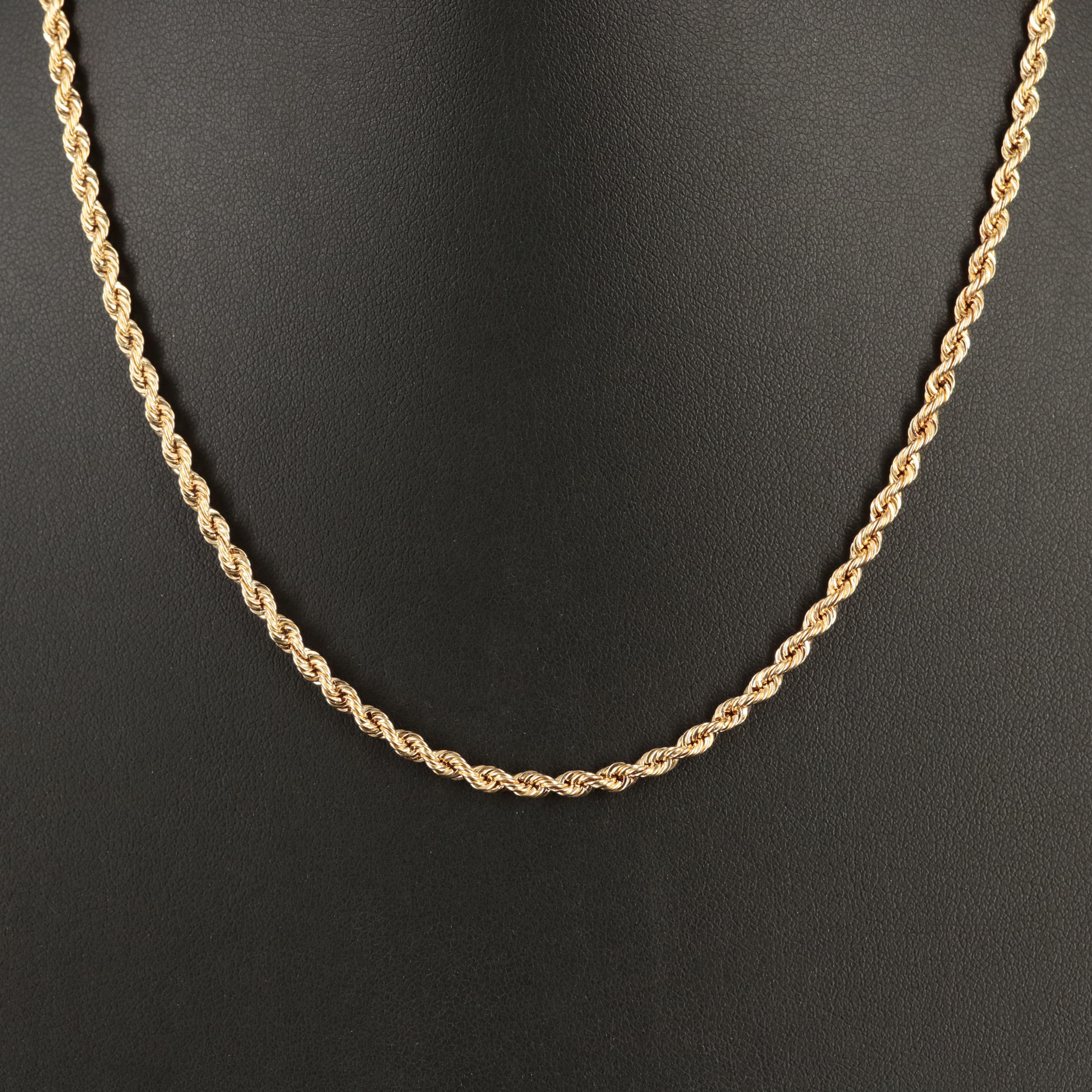 14K Rope Chain Necklace