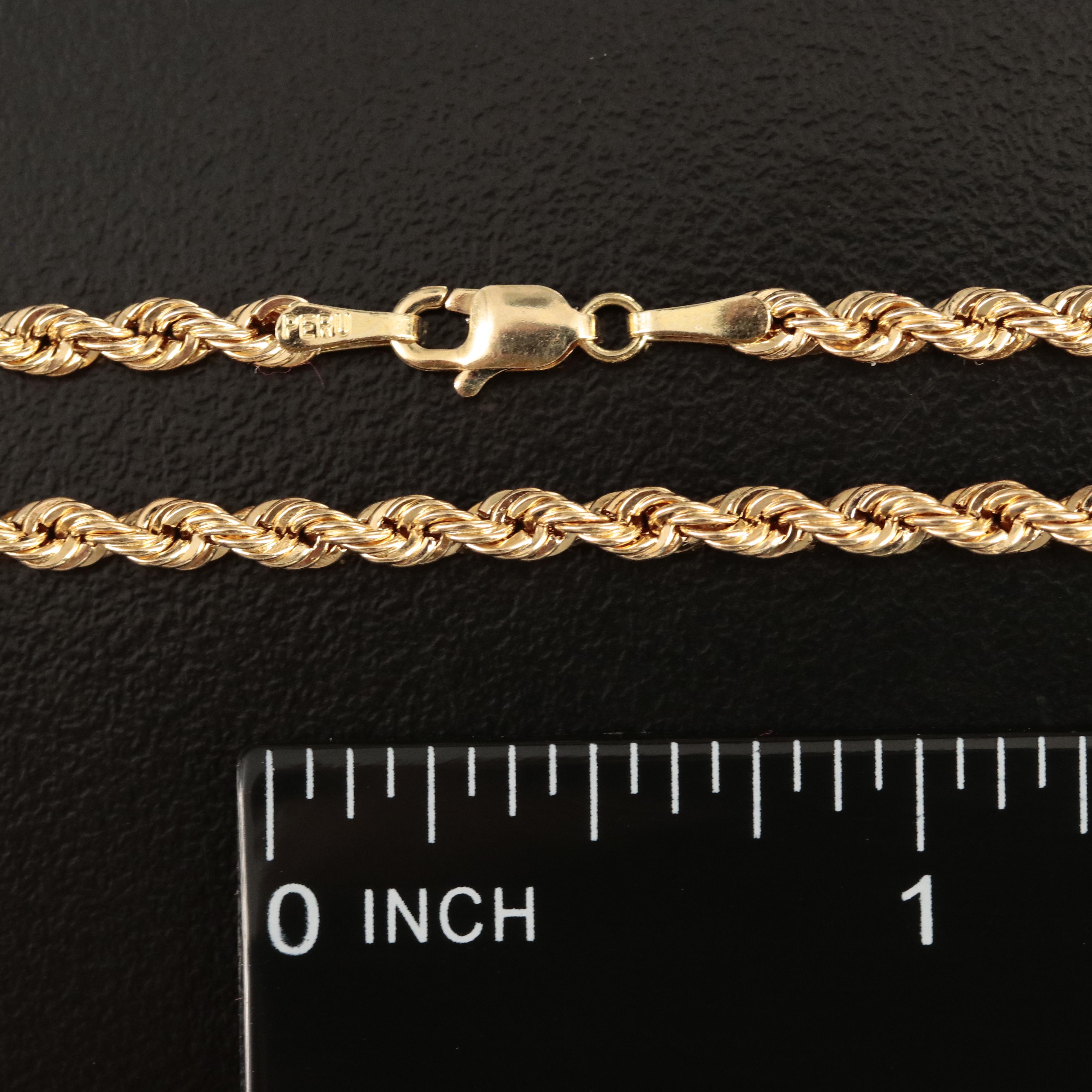 14K Rope Chain Necklace