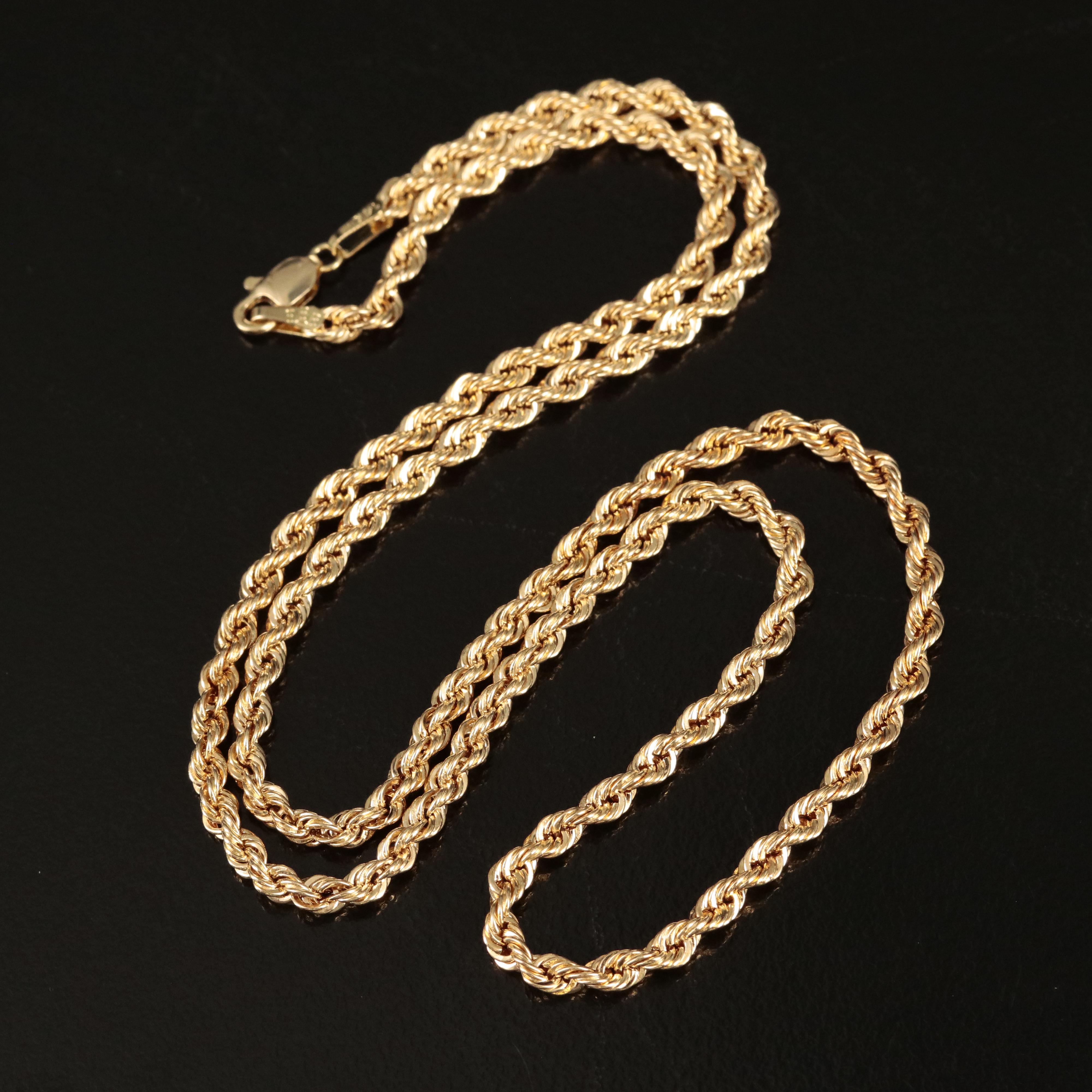 14K Rope Chain Necklace