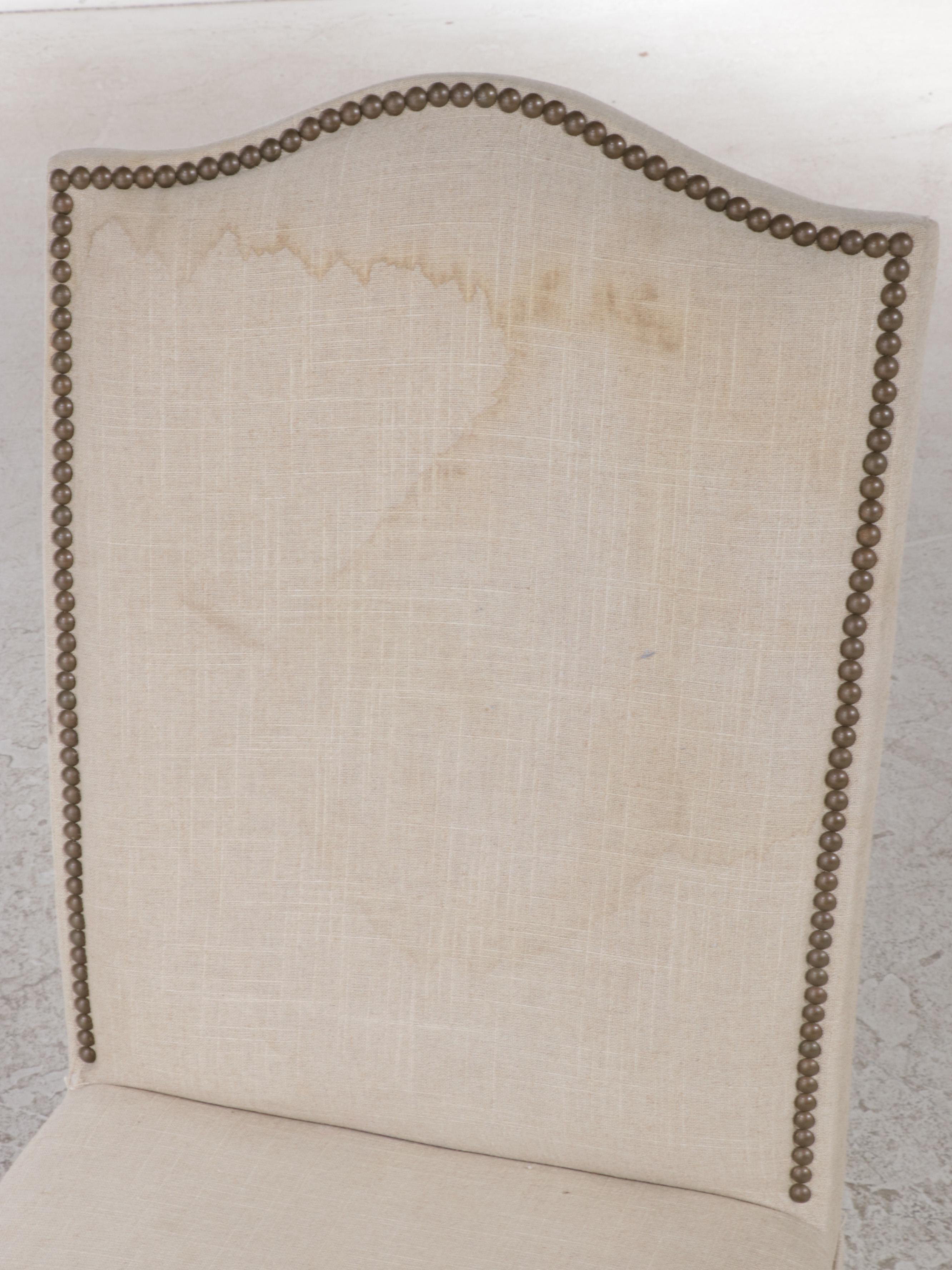 Rustic Oak Desk with Upholstered Side Chair