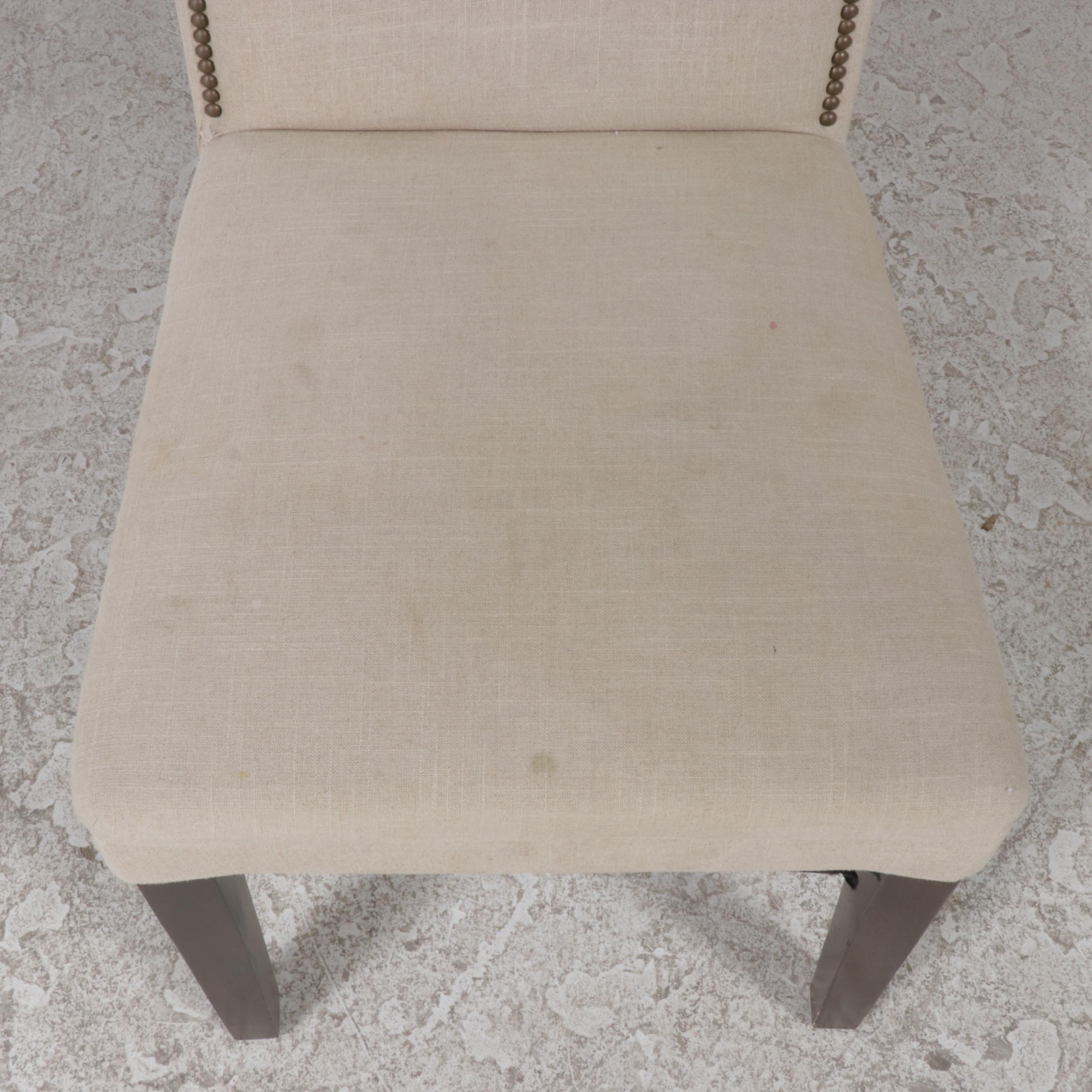 Rustic Oak Desk with Upholstered Side Chair