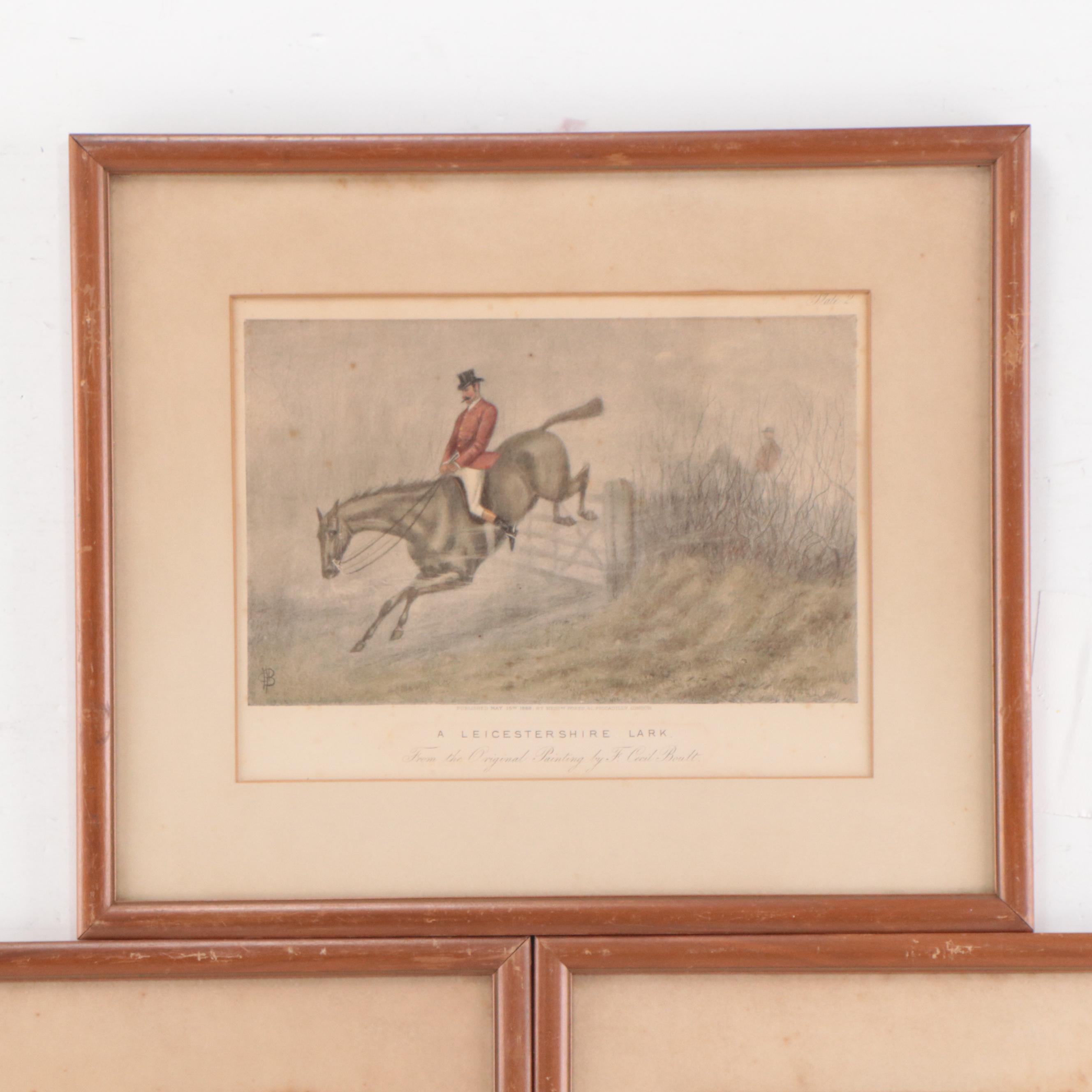 Hand-Colored Lithographs After Francis Cecil Boult of Hunting Scenes
