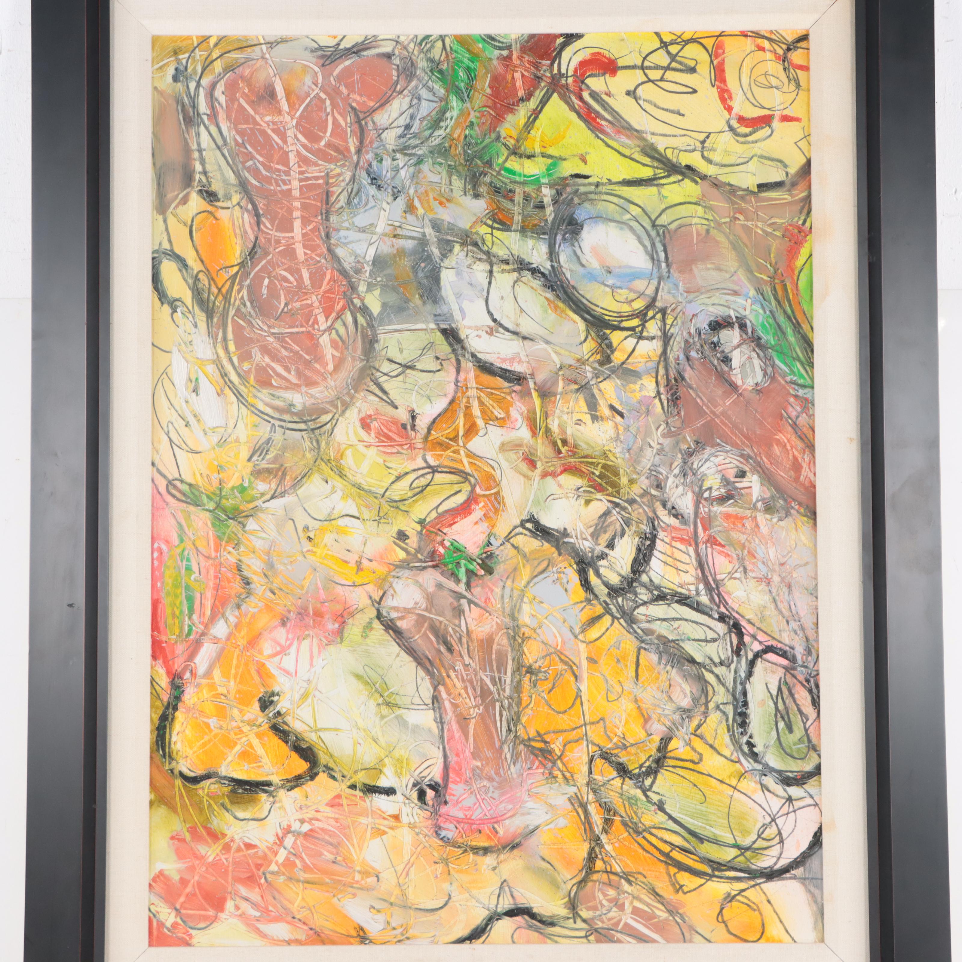 Tom Hieronymus Towhey Non-objective Mixed Media Painting