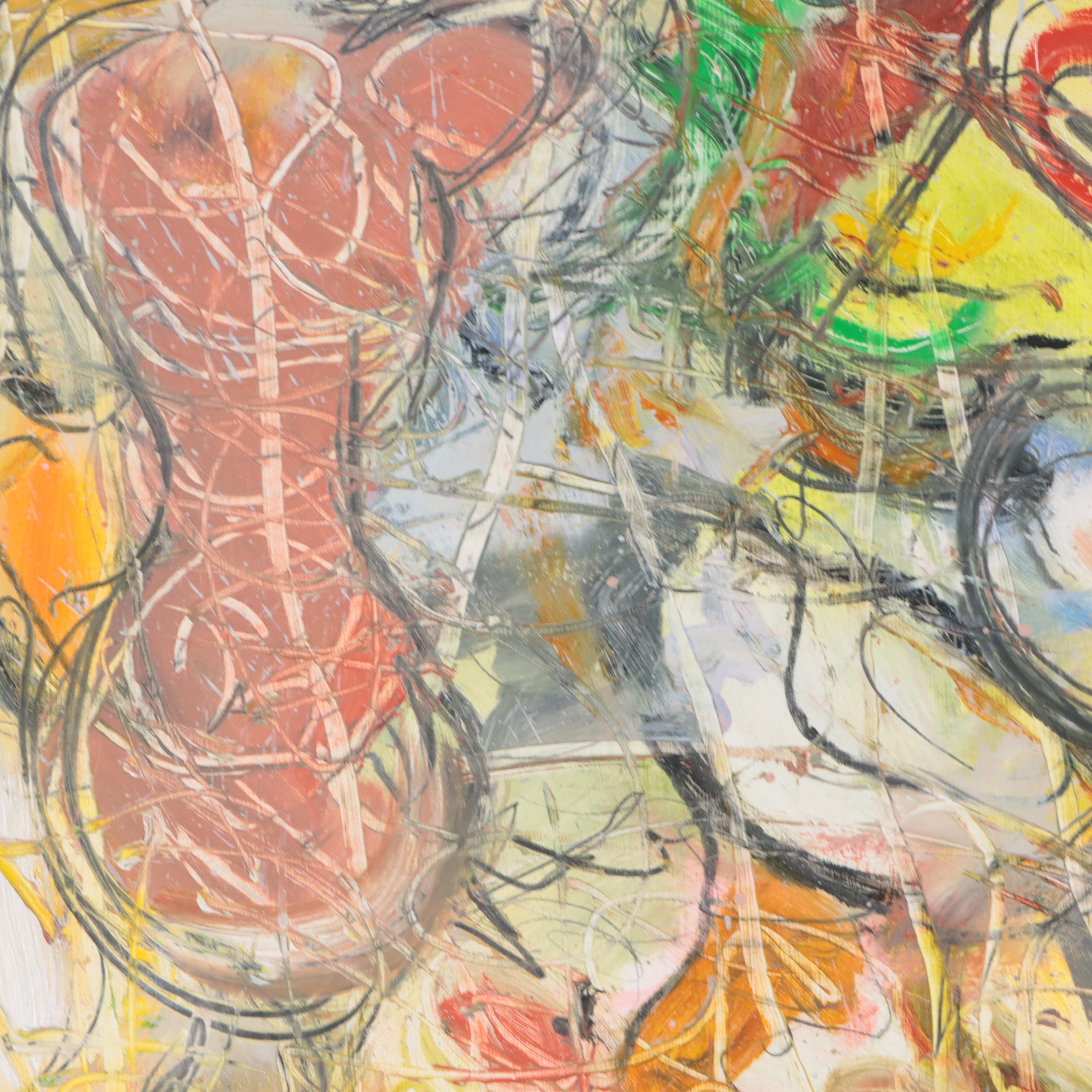 Tom Hieronymus Towhey Non-objective Mixed Media Painting