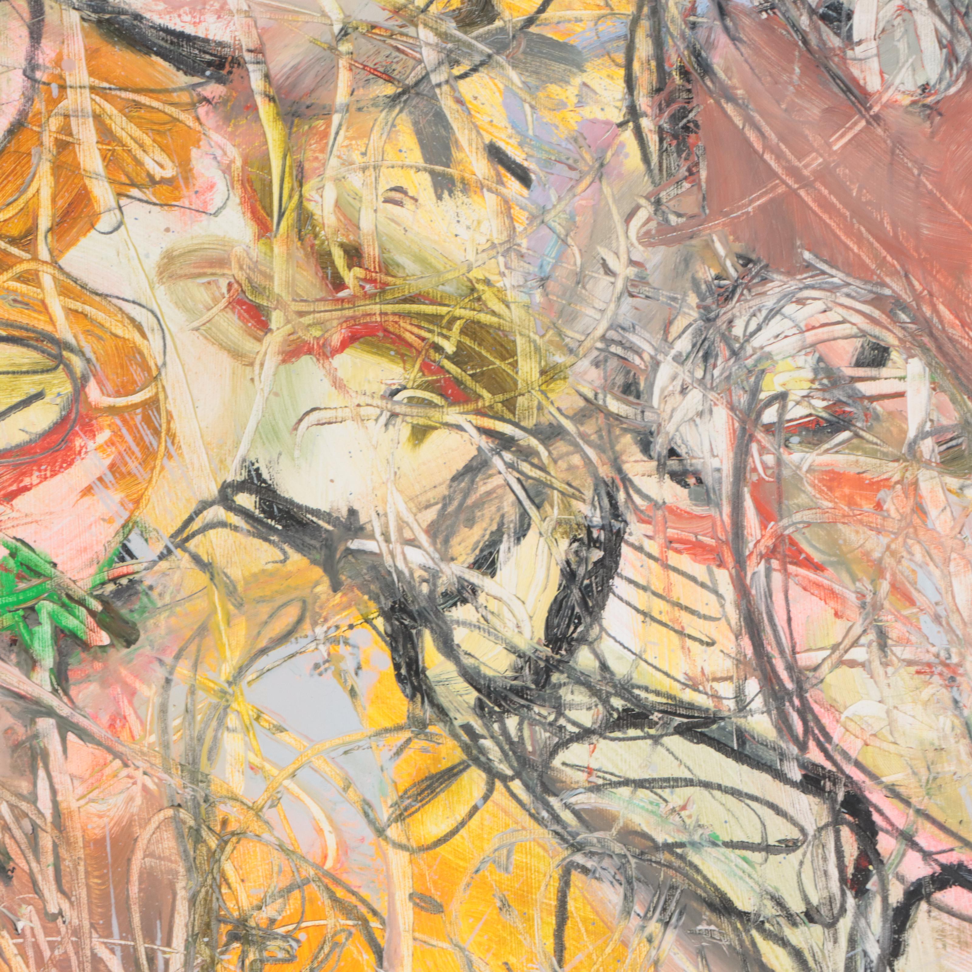 Tom Hieronymus Towhey Non-objective Mixed Media Painting