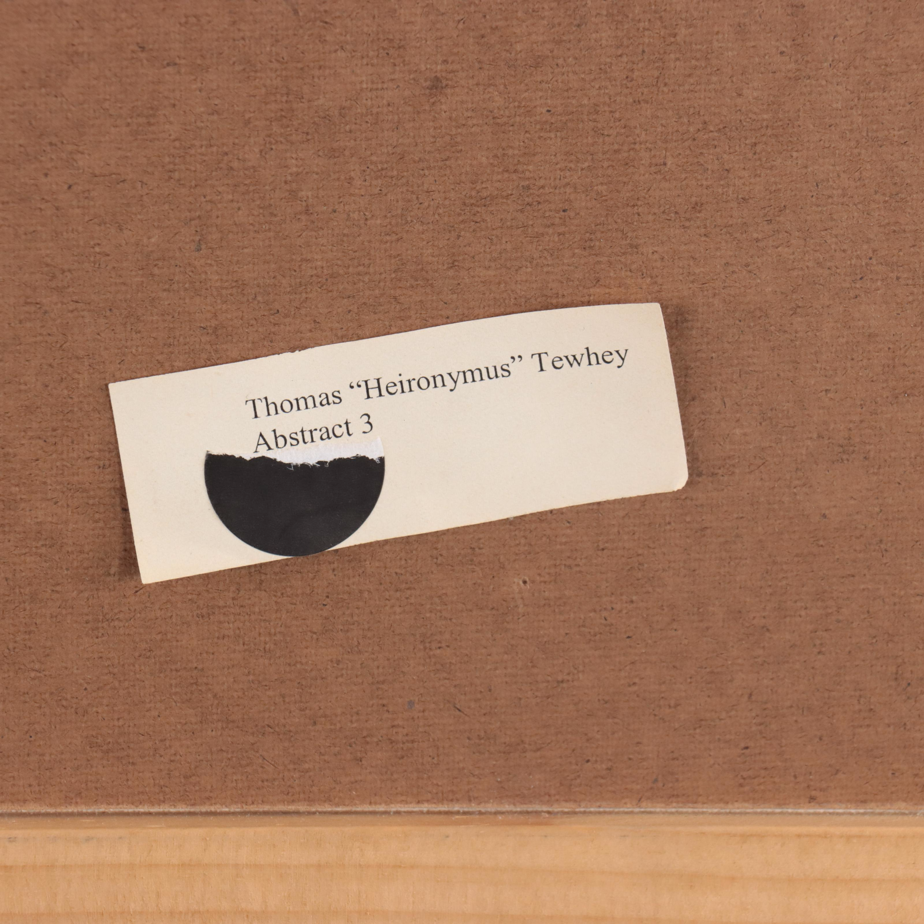 Tom Hieronymus Towhey Non-objective Mixed Media Painting