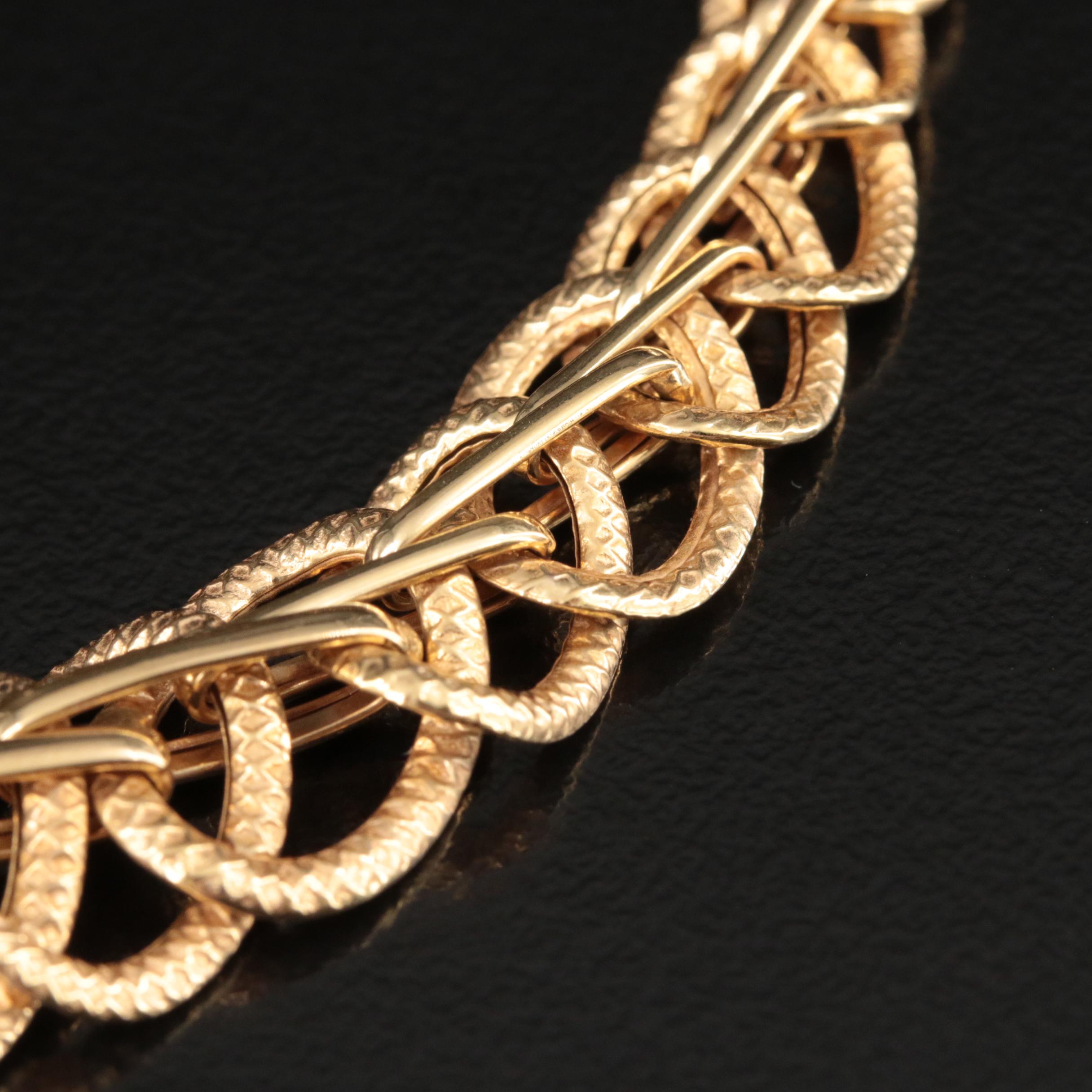 Italian 14K Graduated Fancy Link Necklace